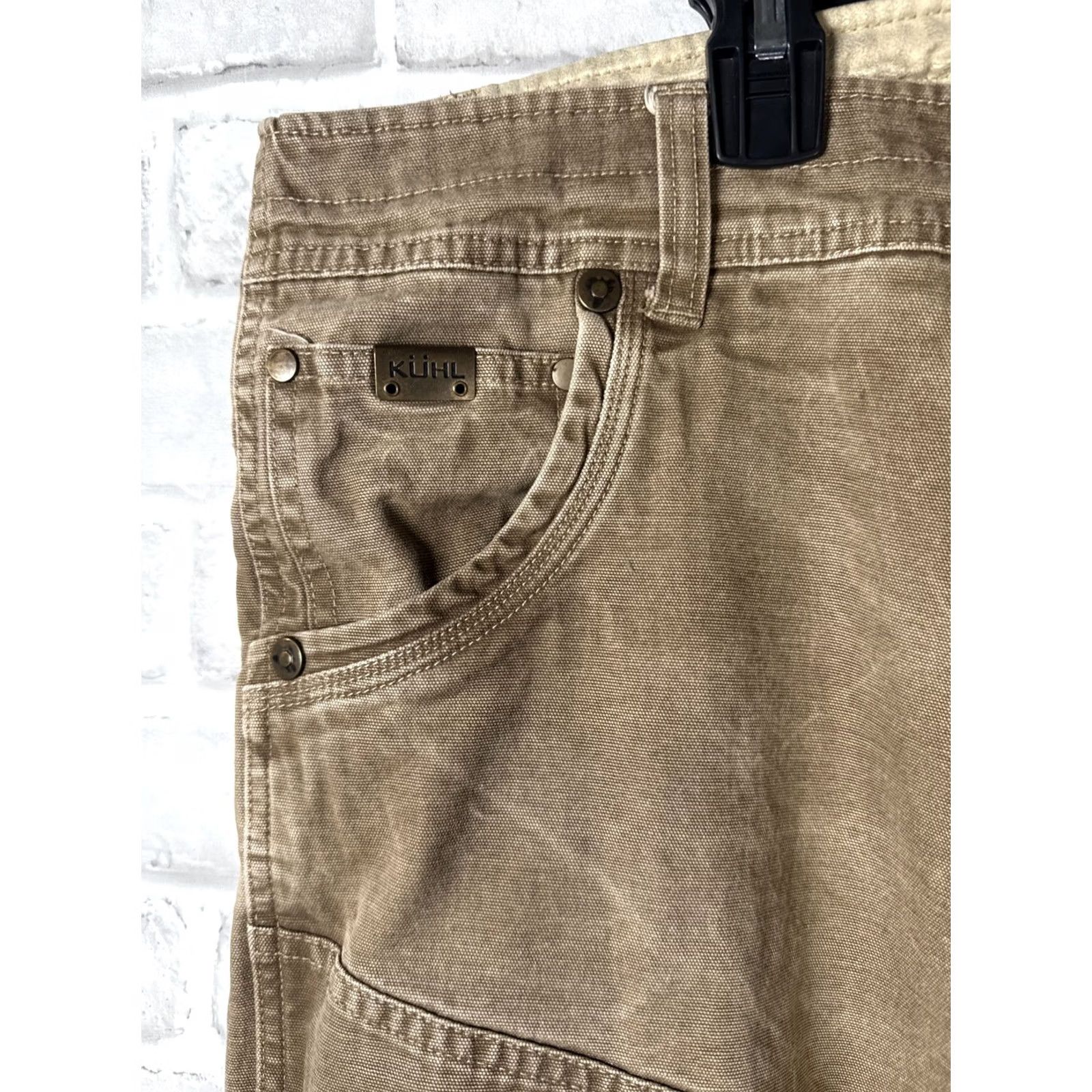 Doublet Kuhl The Law Mens 40x29 Brown Patina Dye Double Knee Outdoor Hiking Pants Size US 40 / EU 56 - 2 Thumbnail