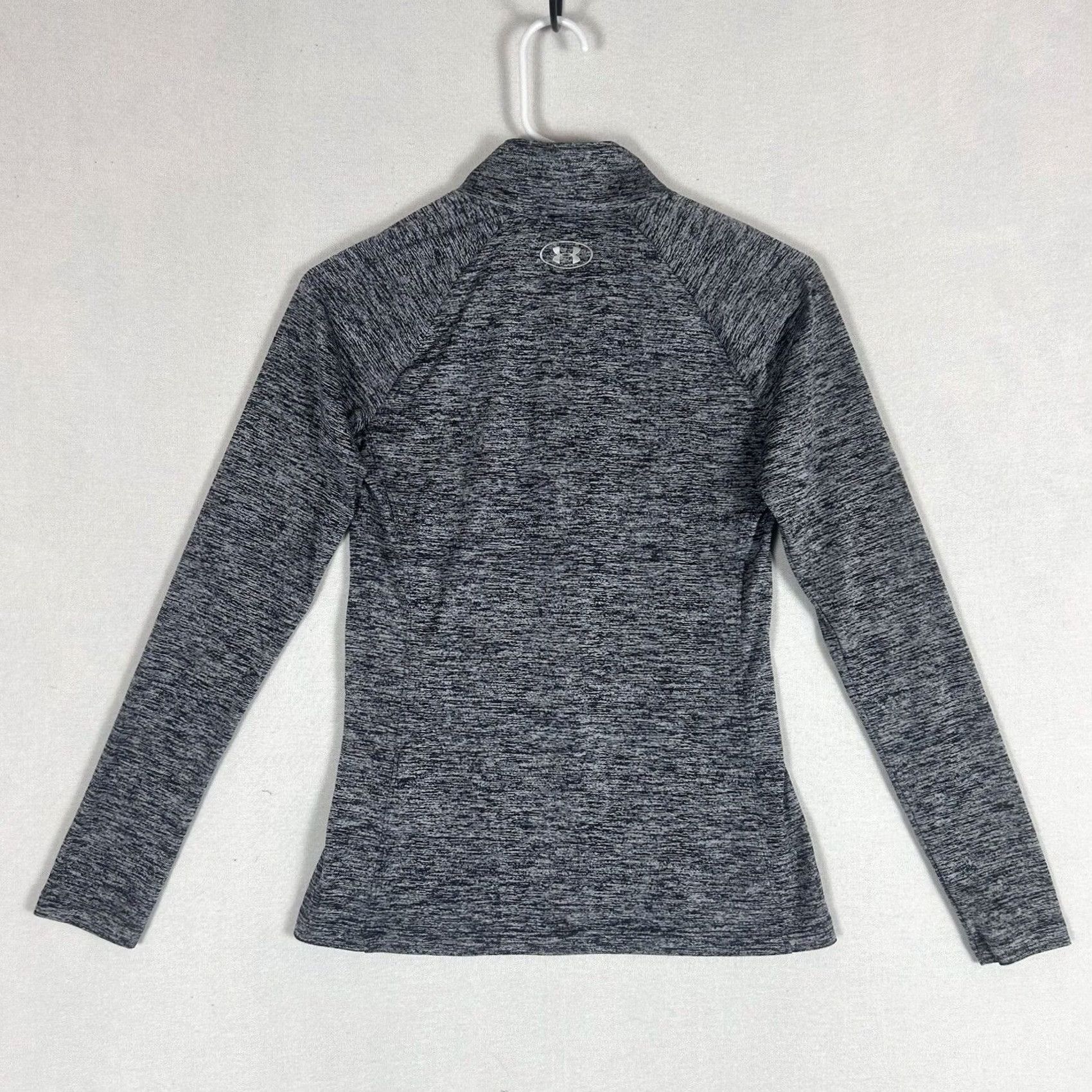 Under Armour Under Armour HeatGear 1/4 Zip Shirt Womens XS Gray Long Sleeve Run Gym Regular Fit Pullover Athletic Lightweight Breathable Sports Size XS / US 0-2 / IT 36-38 - 5 Thumbnail