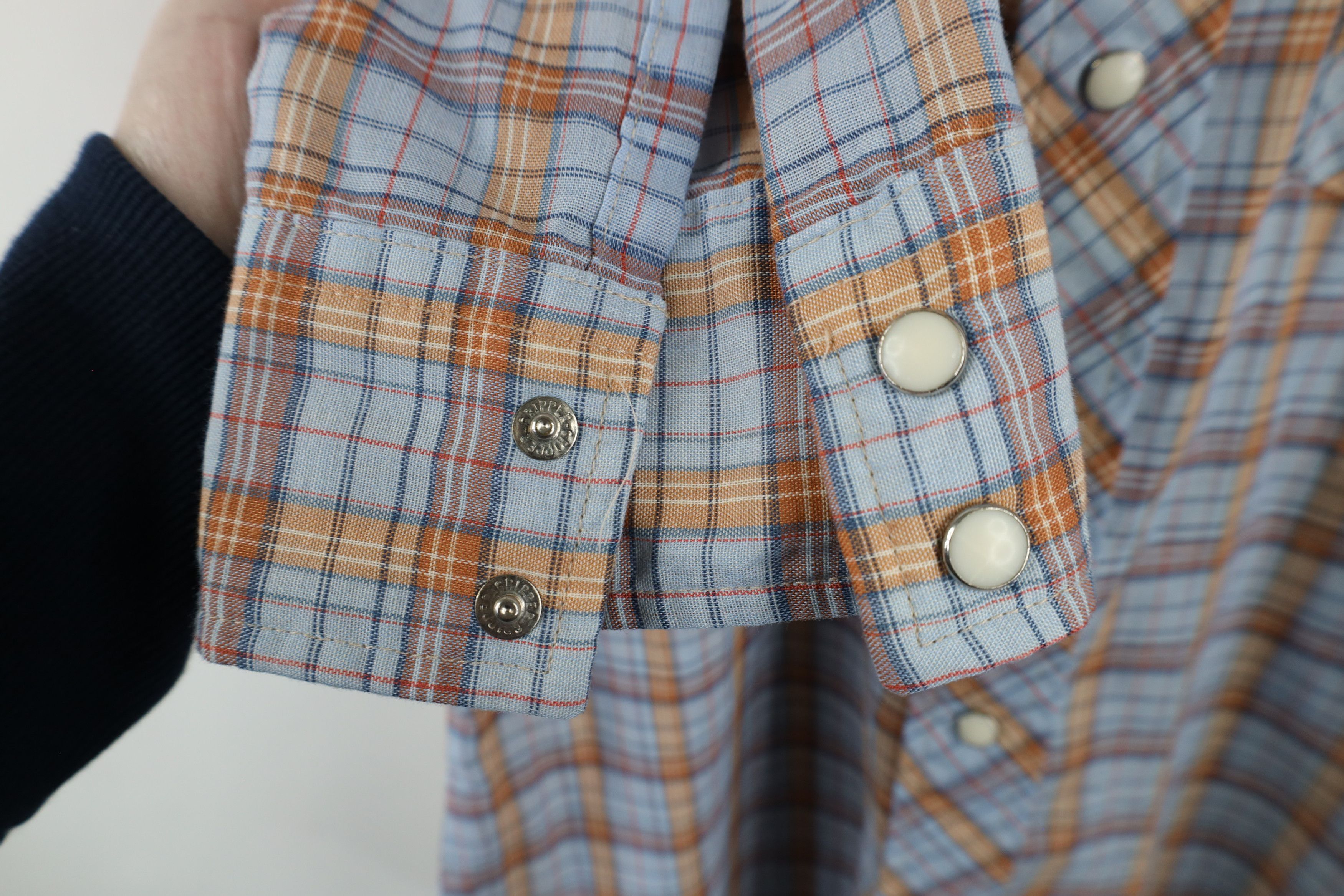 Vintage × Wrangler Vintage 70s Wrangler Rodeo Snap Button Shirt Plaid USA Size US M / EU 48-50 / 2 - 6 Thumbnail