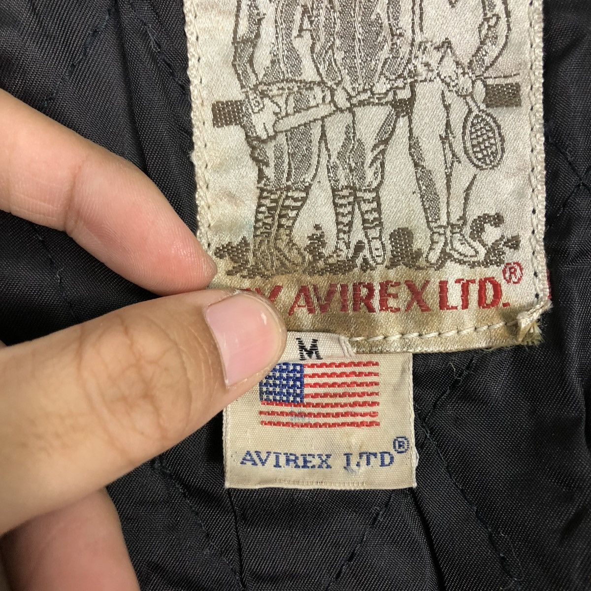 Avirex 🔥VINTAGE AVIREX AMERICA BOMBER VARSITY LEATHER JACKET Size US M / EU 48-50 / 2 - 22 Thumbnail