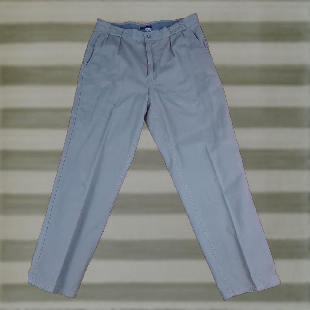 Bugle Boy VINTAGE Bugle Boy Pants Chino Men 34-30 Beige Canvas Cotton Tapered Casual 90s Preppy Classic Size US 34 / EU 50 - 1 Thumbnail