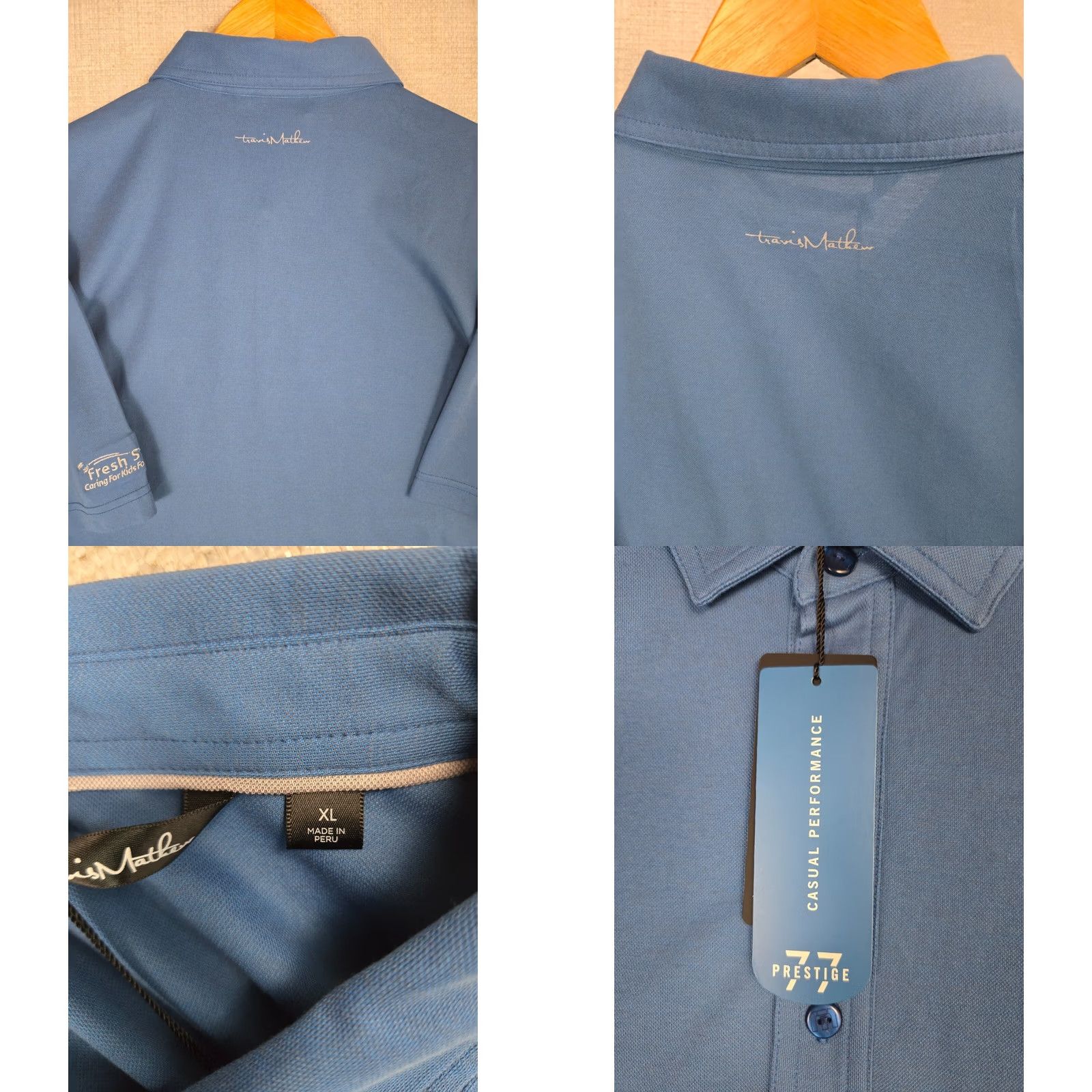 TravisMathew Travis Mathew Shirt Mens XL Blue MEDINAH New Size Polo Pima Polyester Golf Size US XL / EU 56 / 4 - 8 Thumbnail