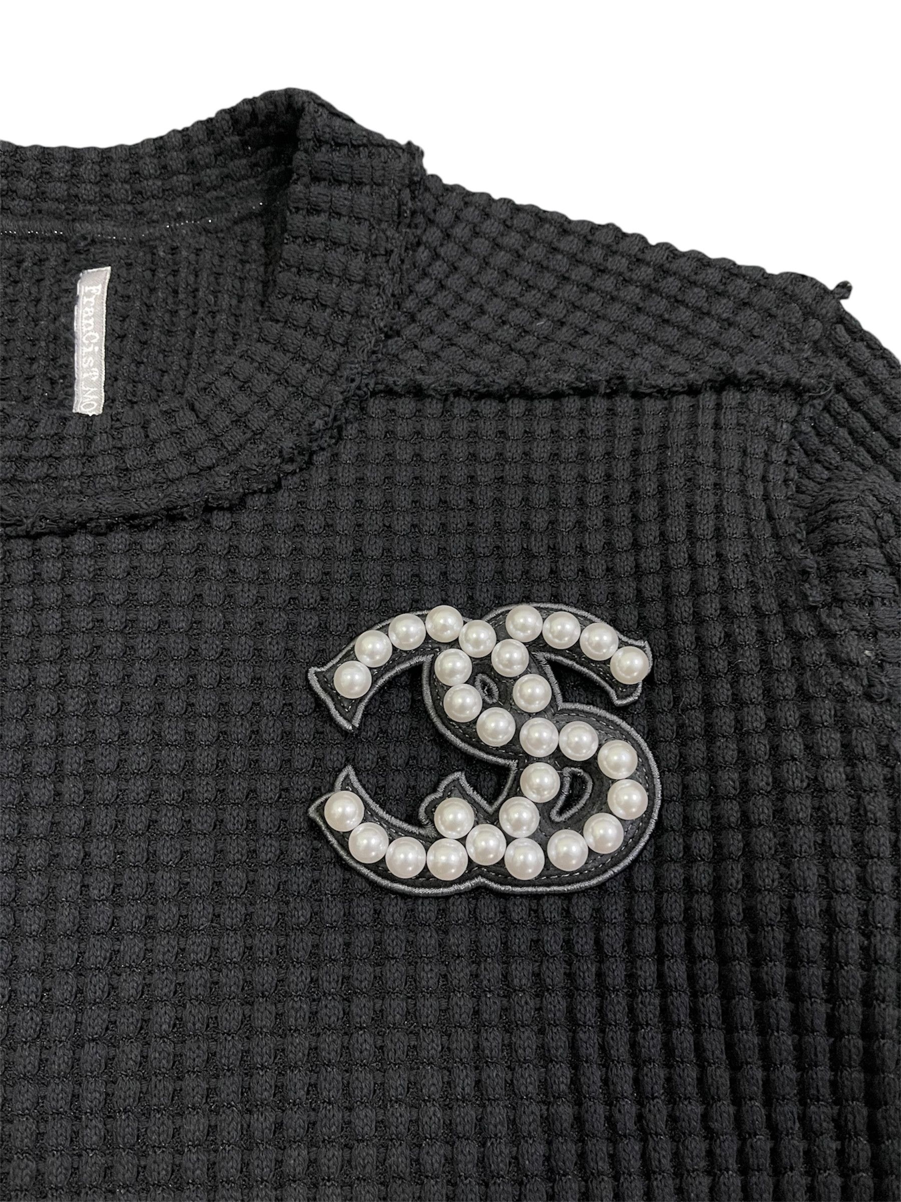 FranCisT MOR.K.S × Hysteric Glamour × If Six Was Nine F.C.T.M Chanel Logo Black Knitted Style Travis Scott Size US L / EU 52-54 / 3 - 3 Thumbnail