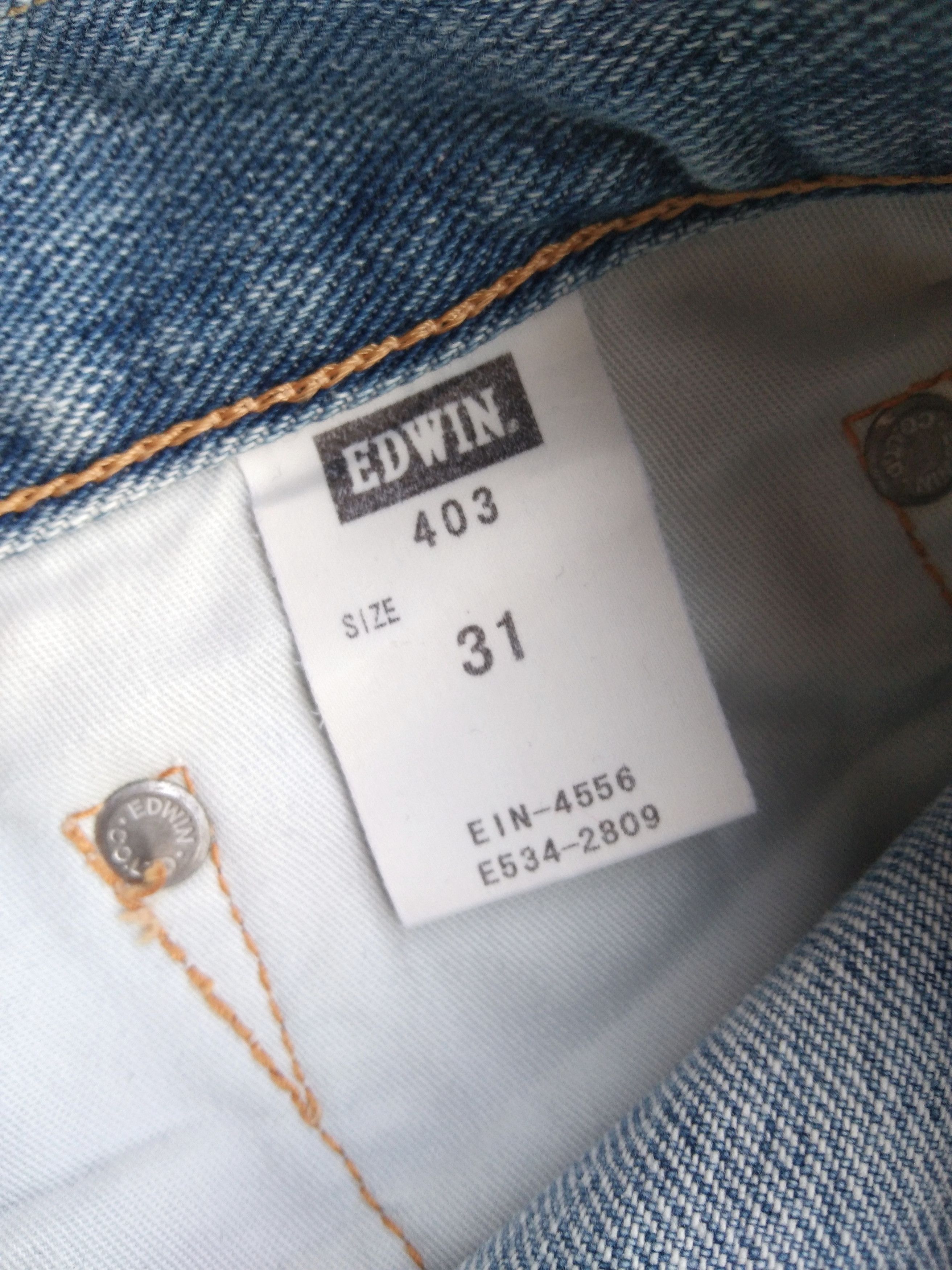Japanese Brand Vintage Edwin Made In Japan Distressed Jeans 31x29 Size US 31 - 7 Thumbnail