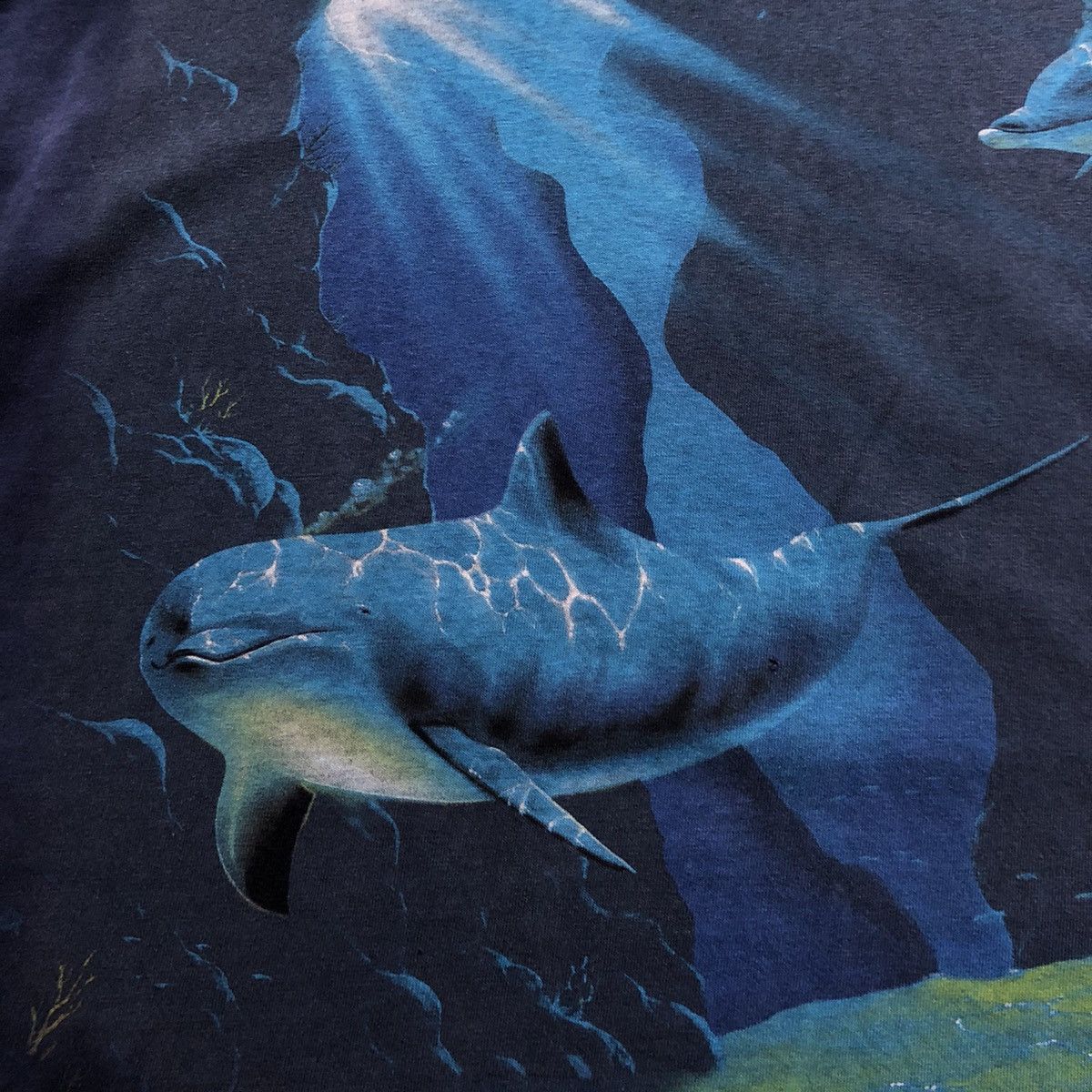 The Mountain Vintage Mountain Blue All Over Print T Shirt Dolphins Ocean Size US L / EU 52-54 / 3 - 3 Thumbnail