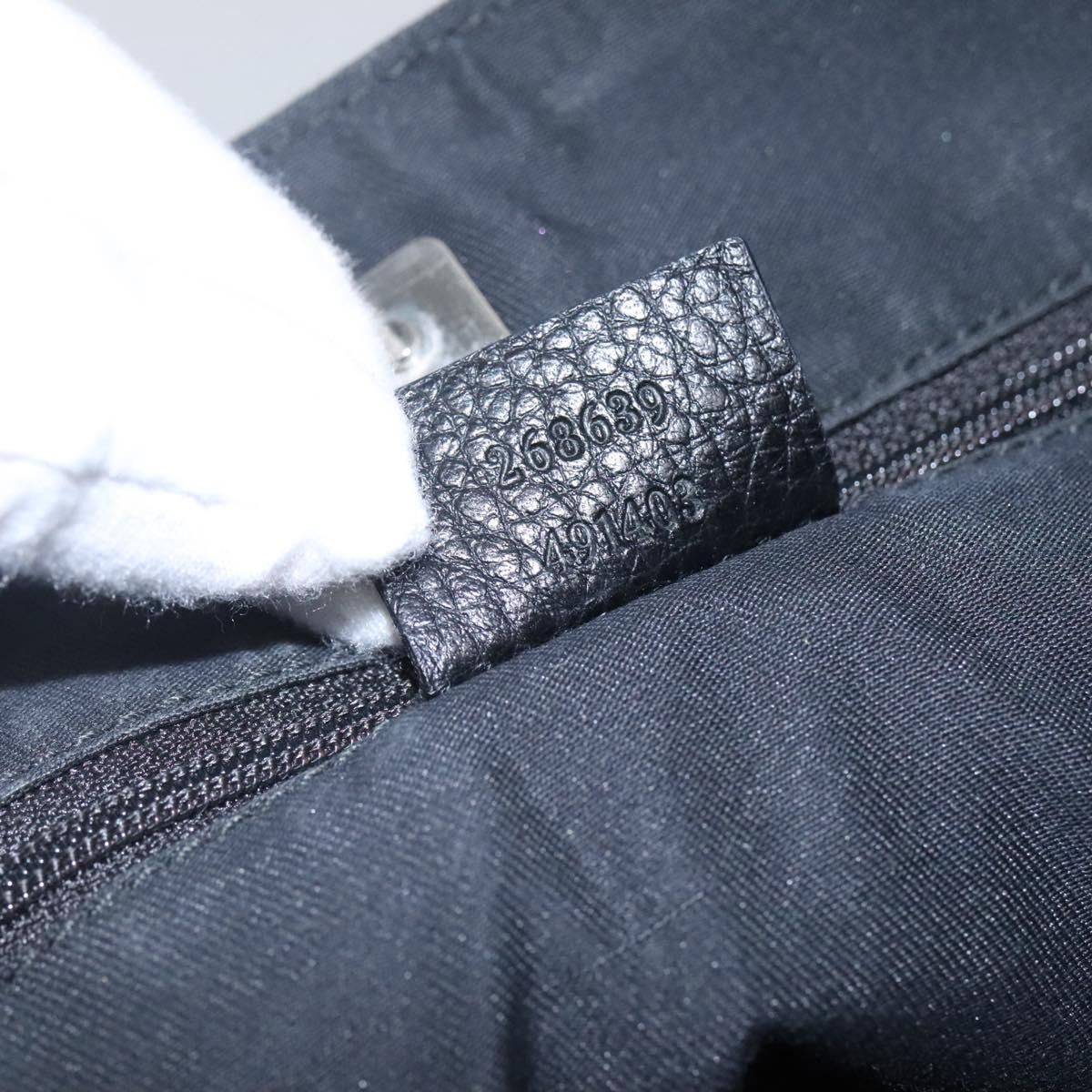 Gucci GUCCI GG Canvas Tote Bag Nylon Outlet Black Silver Size ONE SIZE - 23 Thumbnail