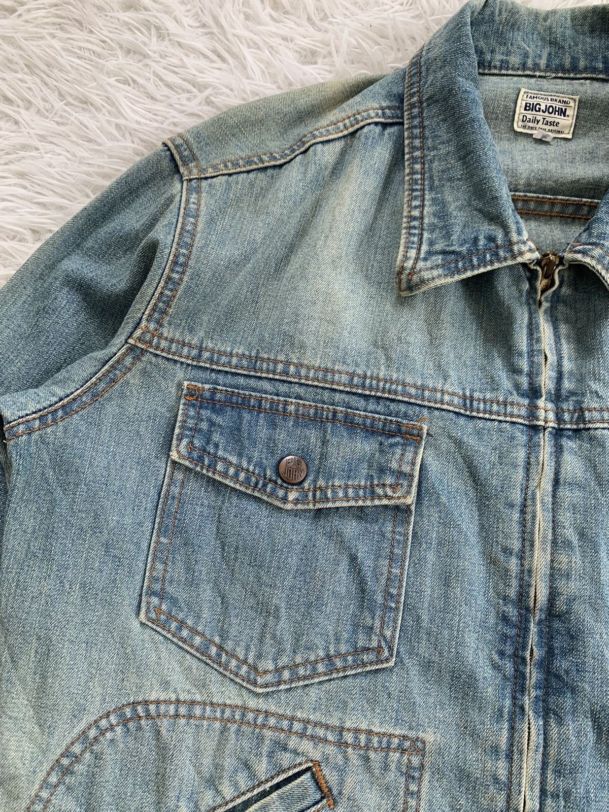 Big John Vtg Big John Denim Zipper Jacket Size US L / EU 52-54 / 3 - 6 Thumbnail