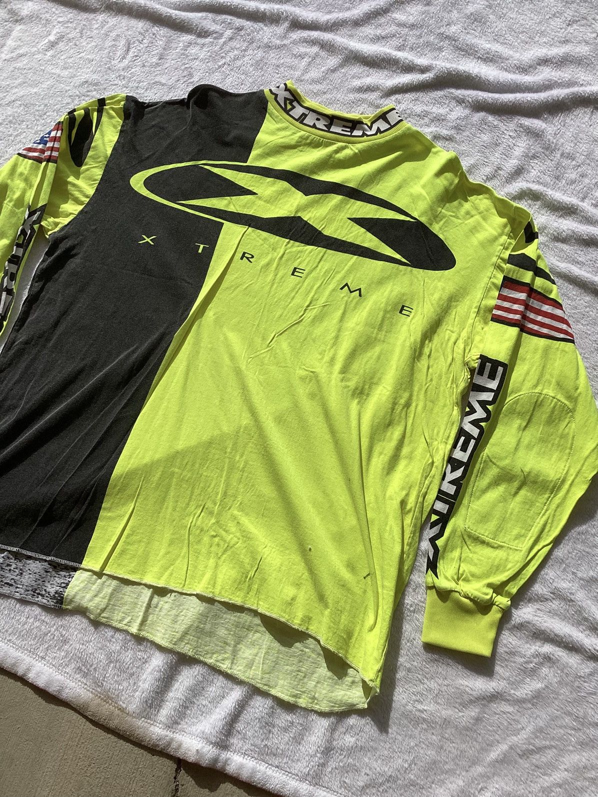 Other × Vintage VTG extreme writing gear neon yellow motorcycle jersy/LS TEE Size US XXL / EU 58 / 5 - 1 Thumbnail