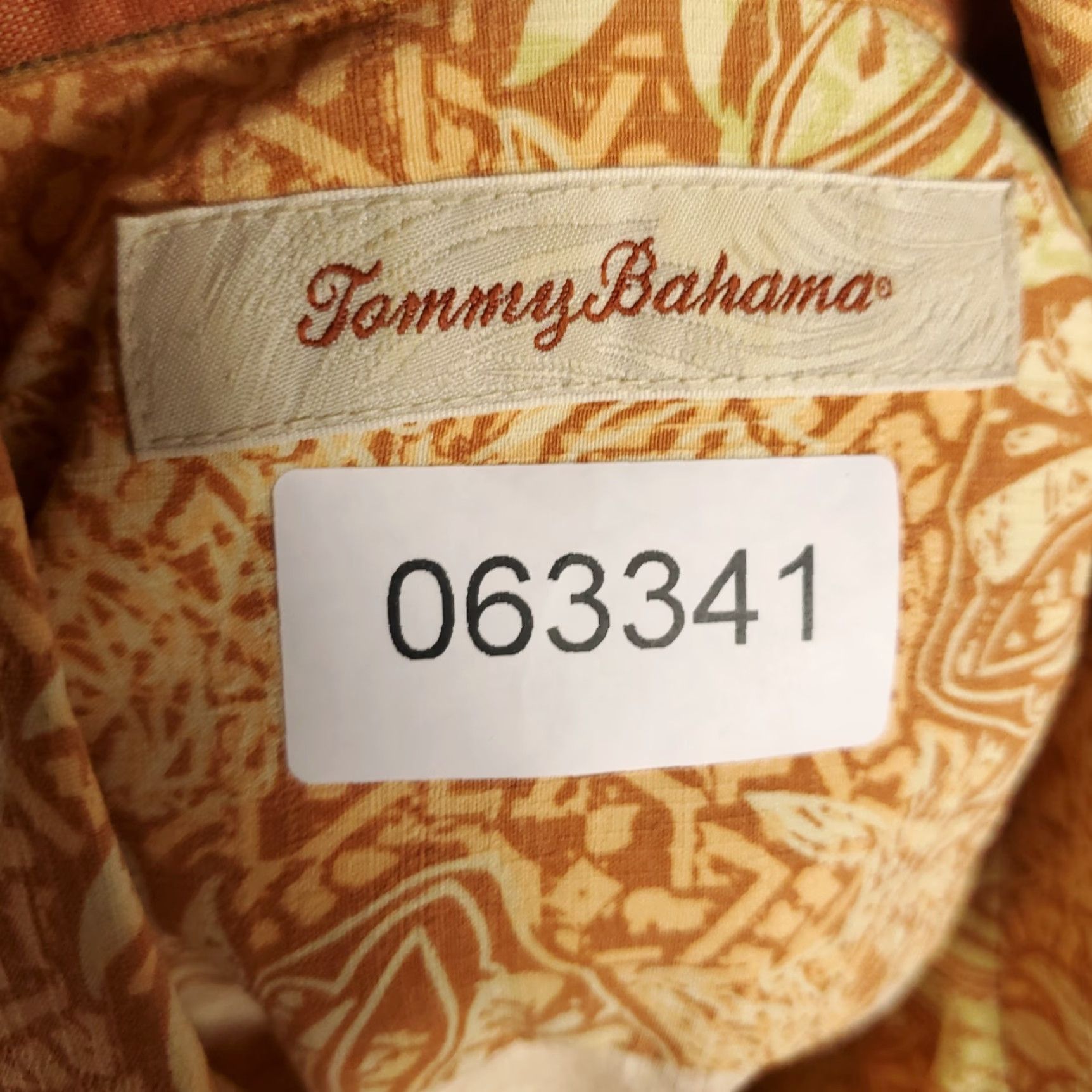 Tommy Bahama Tommy Bahama Silk Hawaiian Shirt Mens Medium Orange Floral Button-Up Size US M / EU 48-50 / 2 - 7 Thumbnail