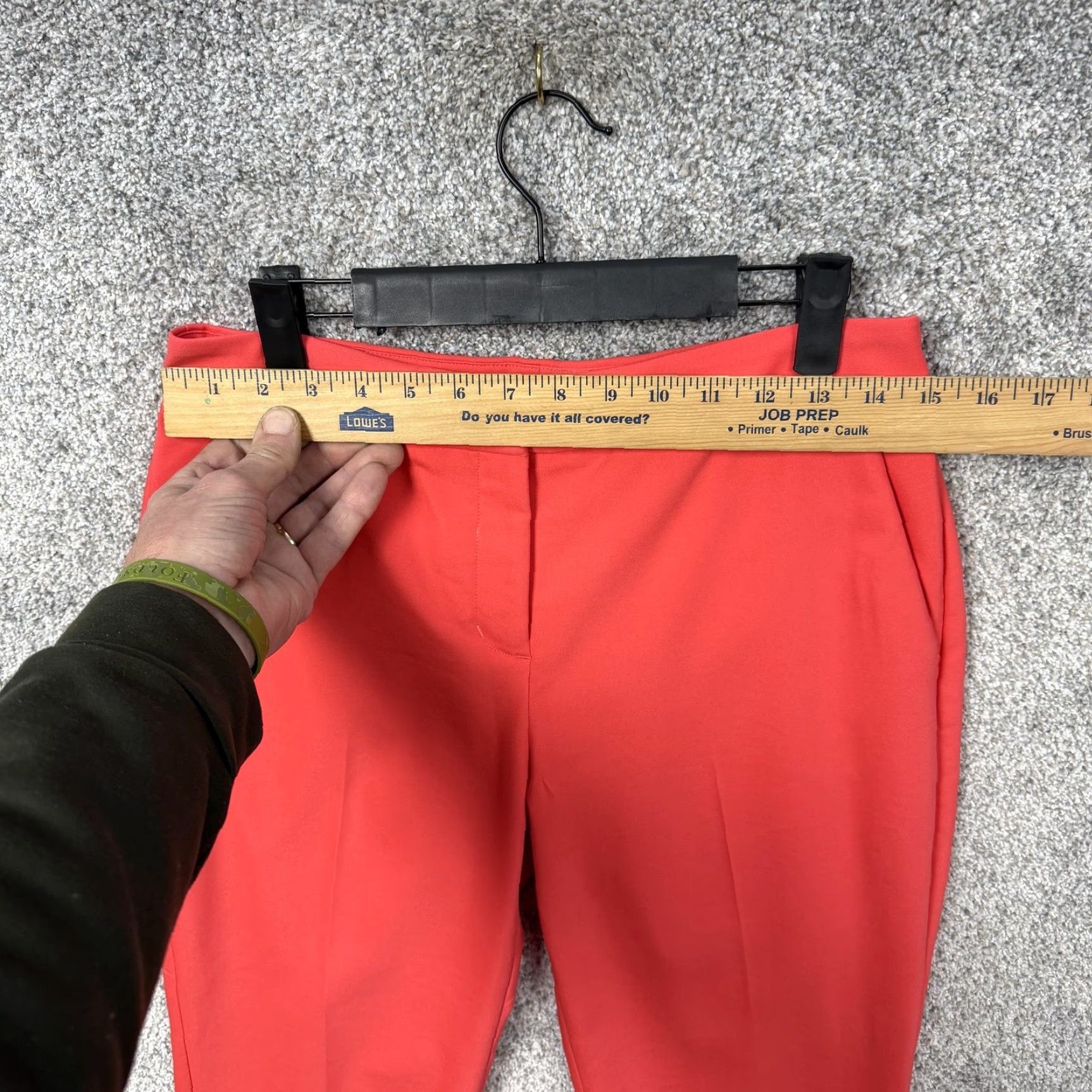 Express Express Columnist Dress Pants Womens 6R Red Stretch Twill Flat Front Pockets Back Welt Tailored Office Chic Size 28" / US 6 / IT 42 - 2 Thumbnail
