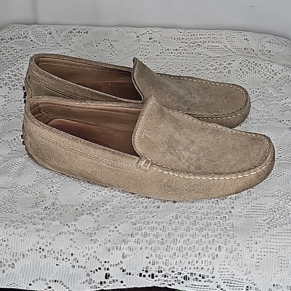 Tod's Tod's tan beige leather suede slip on penny loafer shoes 7.5 Size US 7.5 / EU 40-41 - 1 Thumbnail