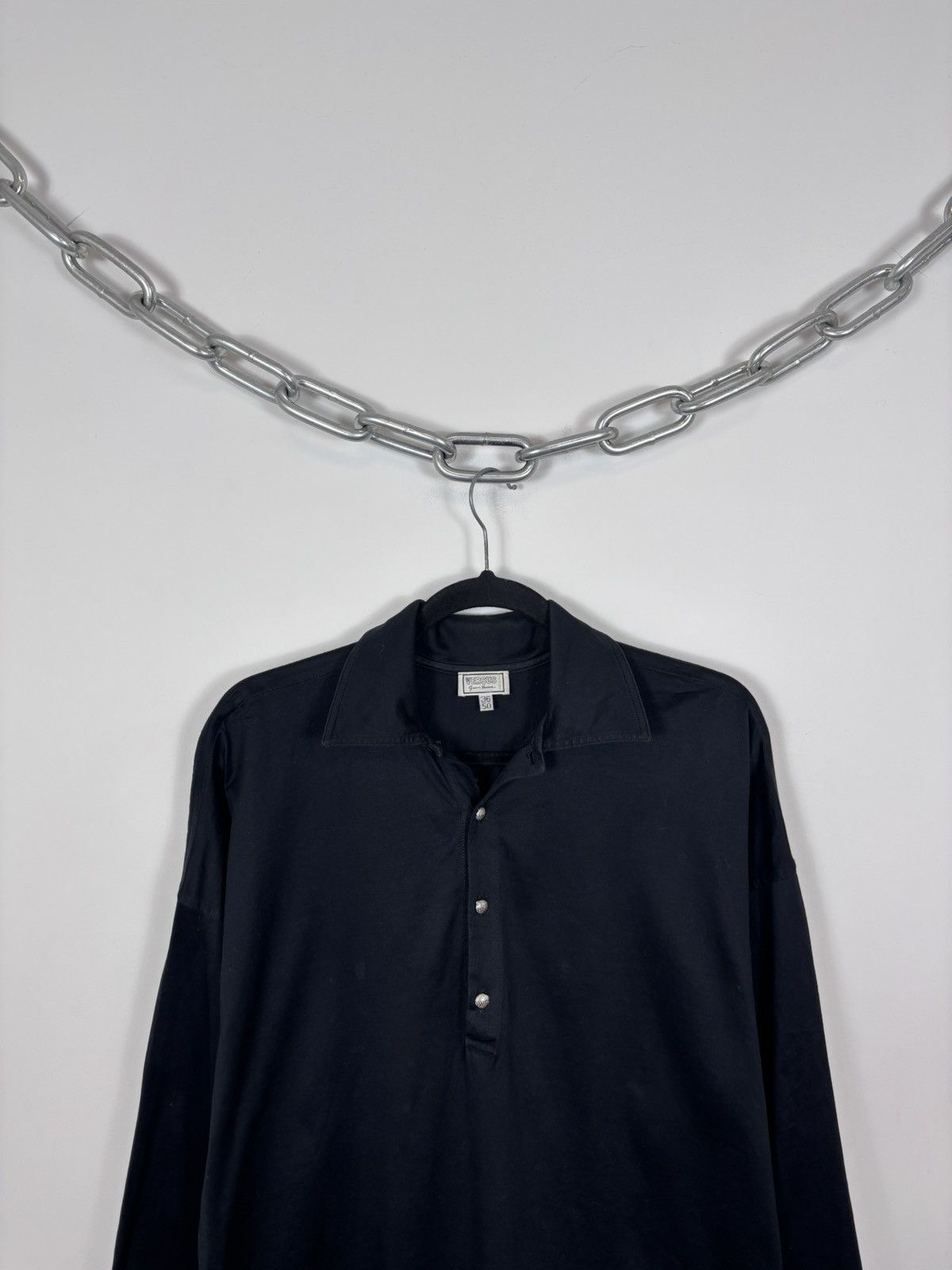 Versus Versace Vintage Gianni Versace Versus Men’s Long Sleeve Polo Shirt Size US L / EU 52-54 / 3 - 2 Thumbnail