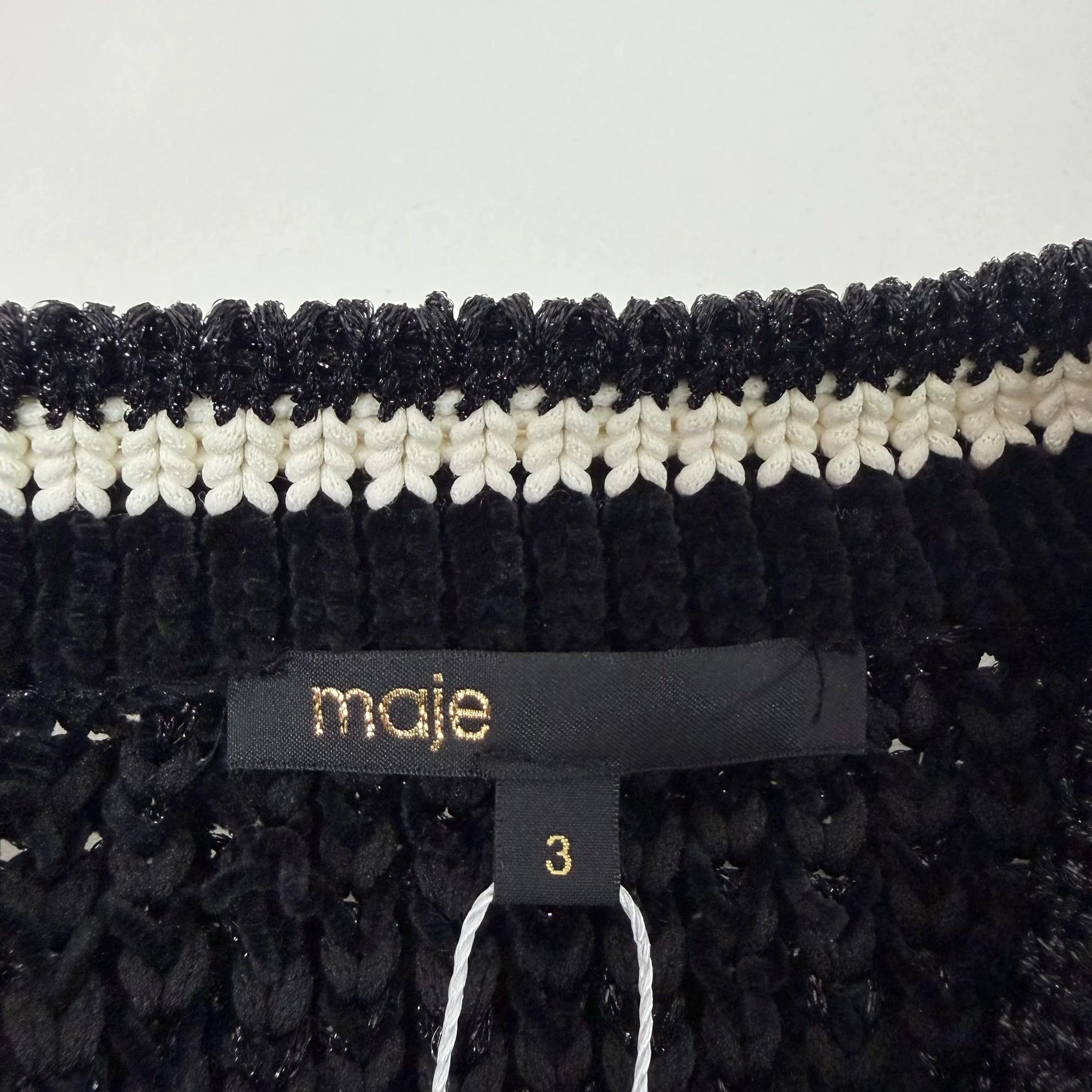Maje Maje Women's Black Knit Jacket 3 Size L / US 10 / IT 46 - 6 Thumbnail
