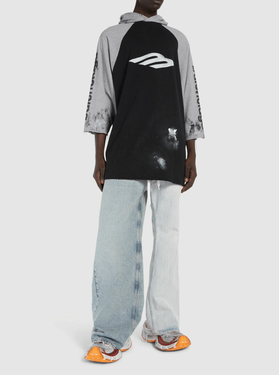 Balenciaga Balenciaga 3B Stencil Hooded Shirt Oversized Size US S / EU 44-46 / 1 - 3 Thumbnail