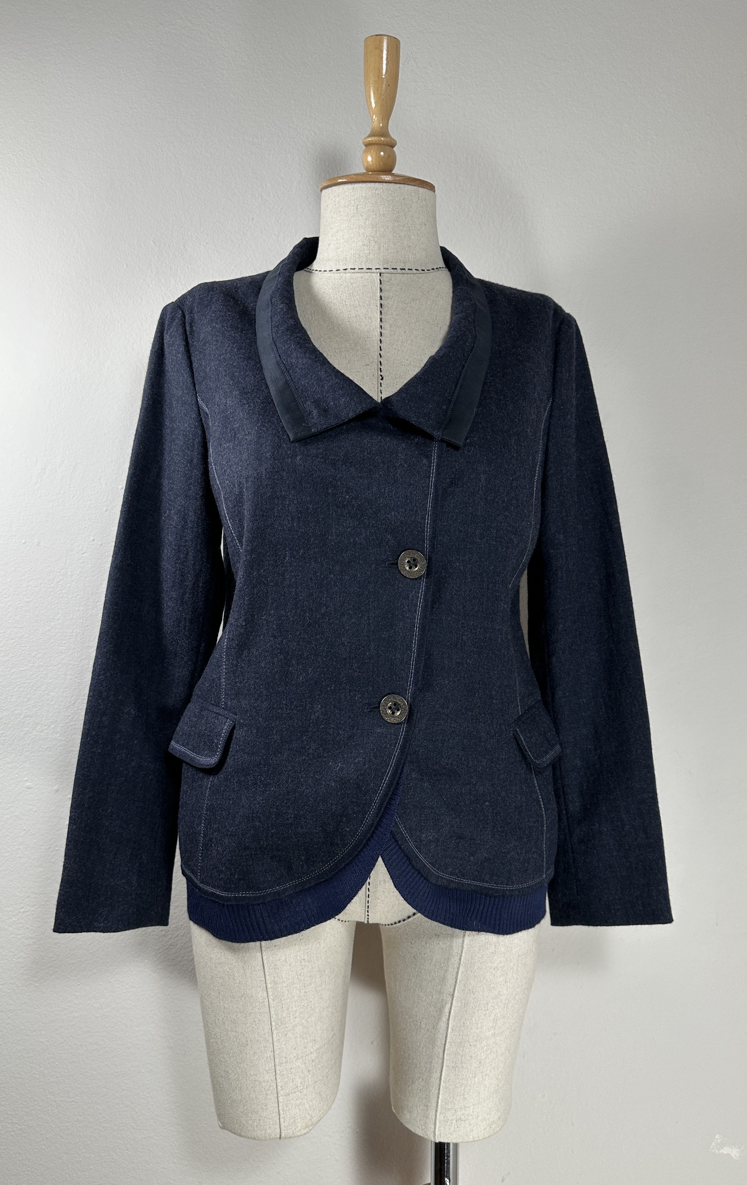 Marithe + Francois Girbaud Blue wool blazer Size M / US 6-8 / IT 42-44 - 1 Thumbnail