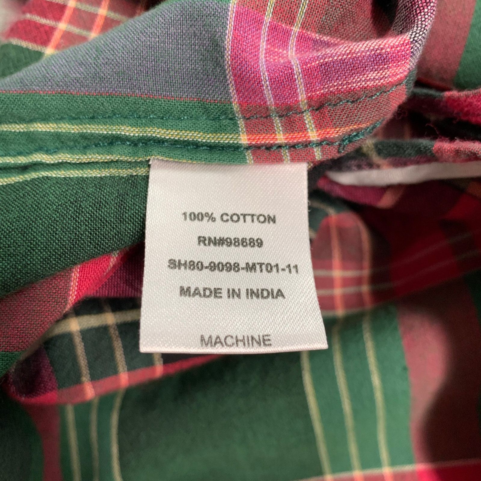 Todd Snyder TODD SNYDER Size XL Green Red Plaid Cotton Set Size US XL / EU 56 / 4 - 7 Thumbnail