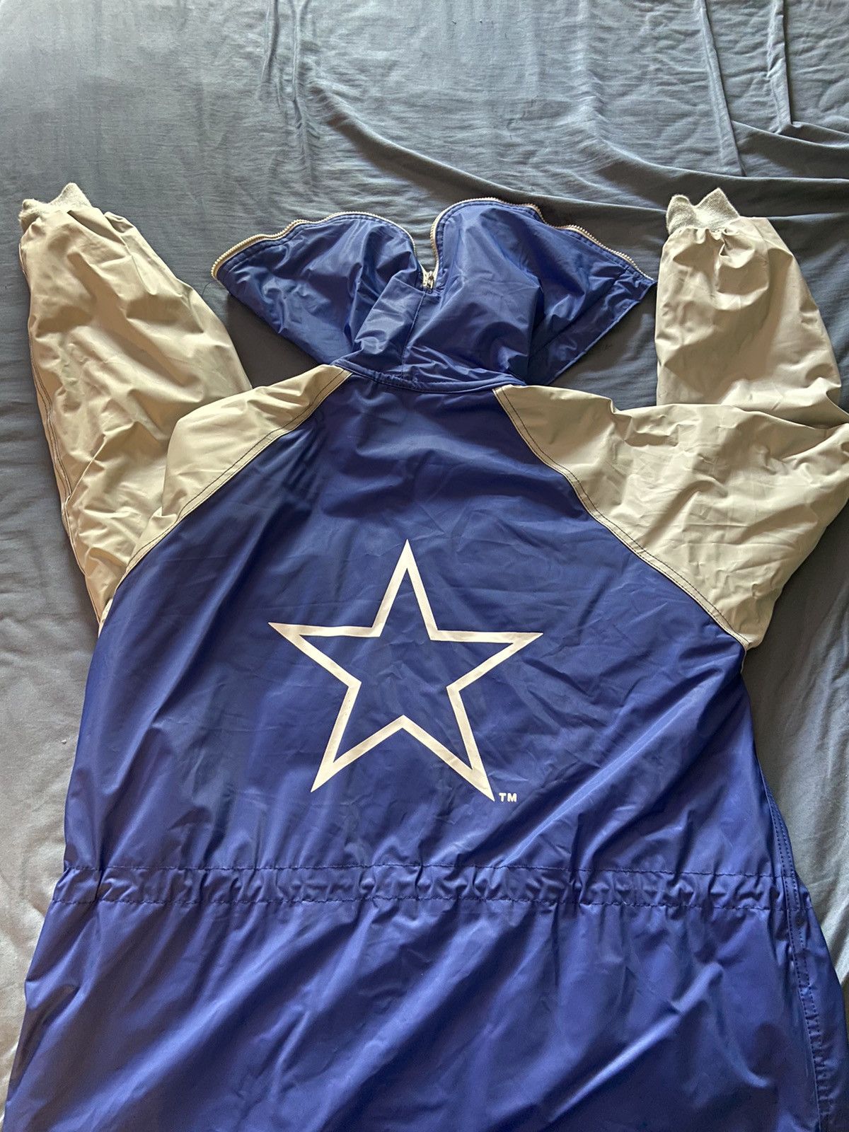 Vintage NFL Cowboys Rain Jacket/Coat Size US L / EU 52-54 / 3 - 2 Thumbnail