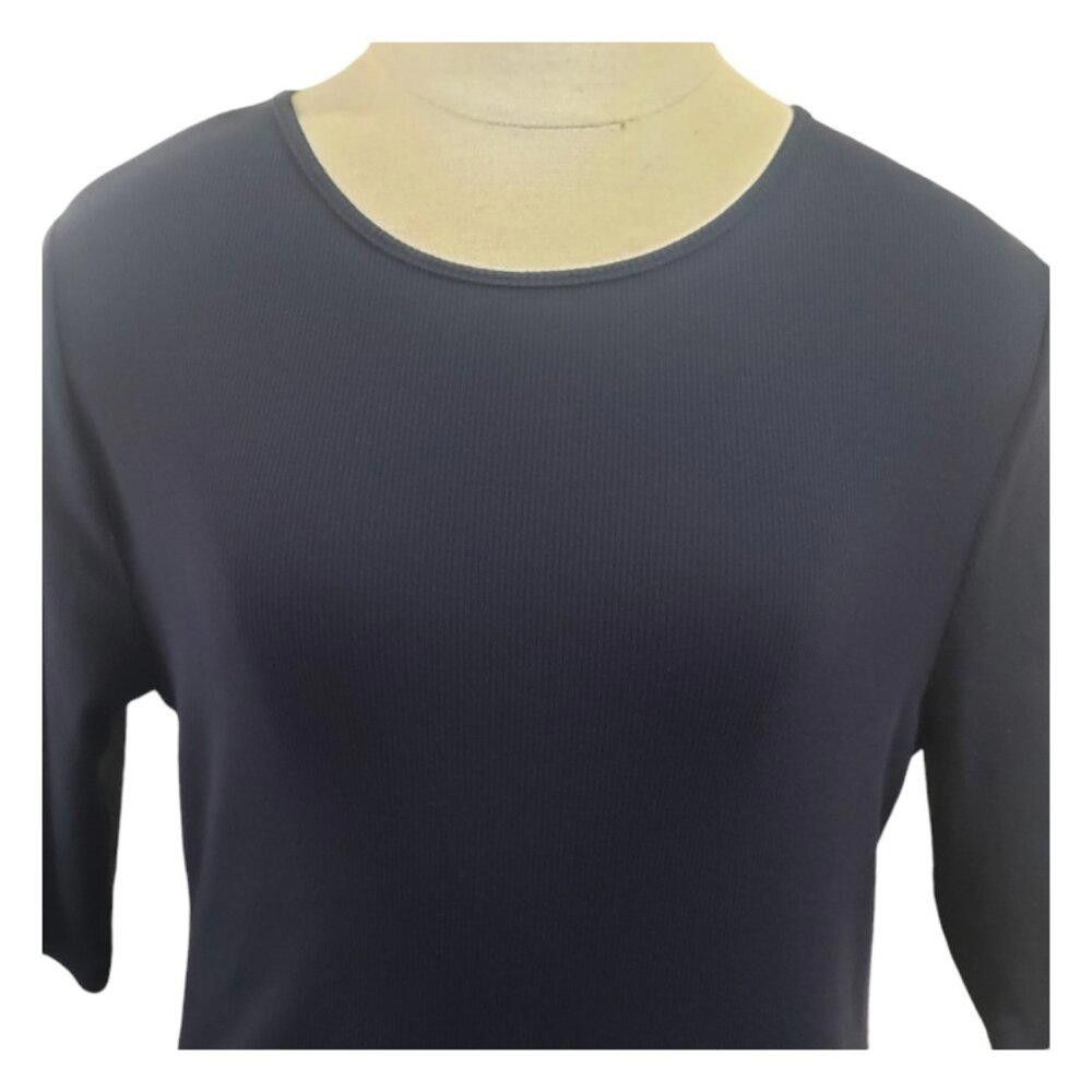 Banana Republic CT1828 Banana Republic Navy Ribbed Top M Size M / US 6-8 / IT 42-44 - 2 Thumbnail