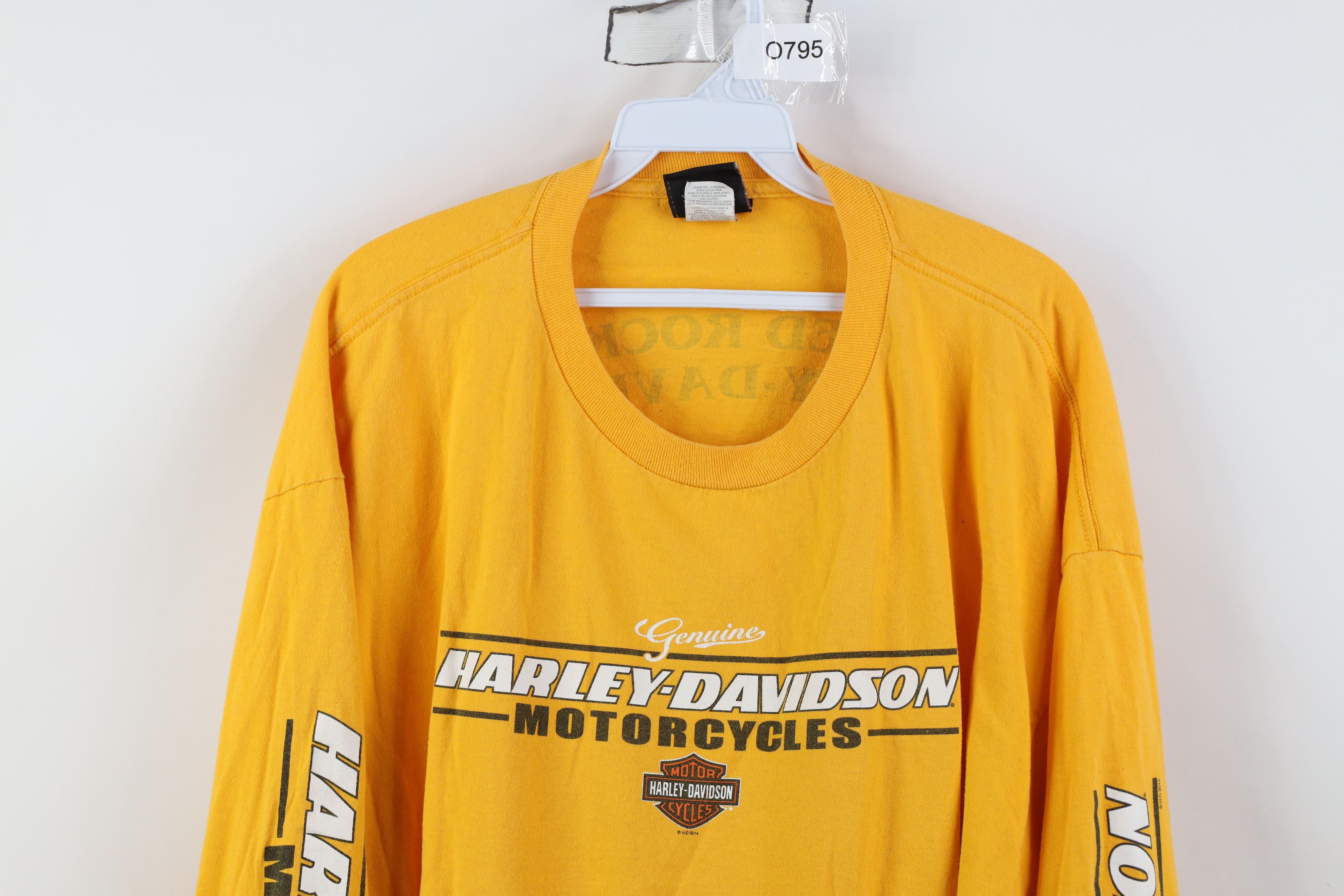 Harley Davidson Vintage Y2K Harley Davidson Spell Long Sleeve T-Shirt Yellow Size US XXL / EU 58 / 5 - 2 Thumbnail