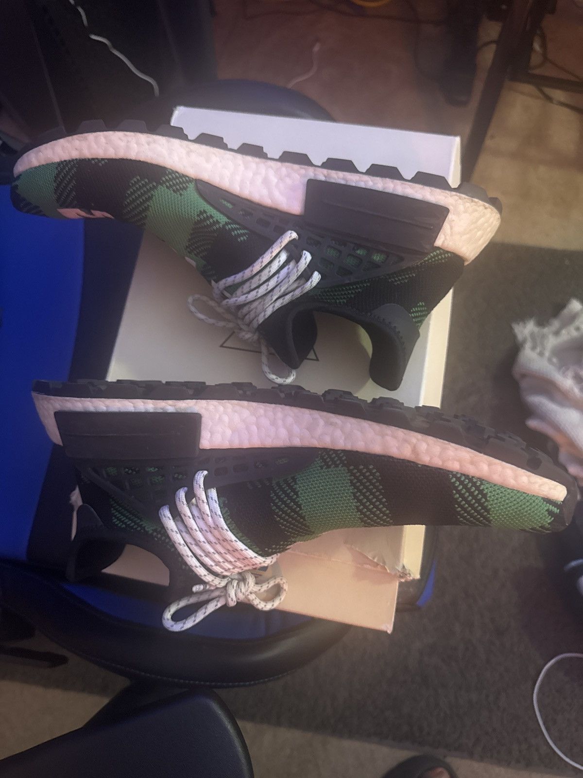 Adidas Pharrell x Billionaire Boys Club x NMD Human Race Trail 'Gre Size US 10.5 / EU 43-44 - 4 Thumbnail