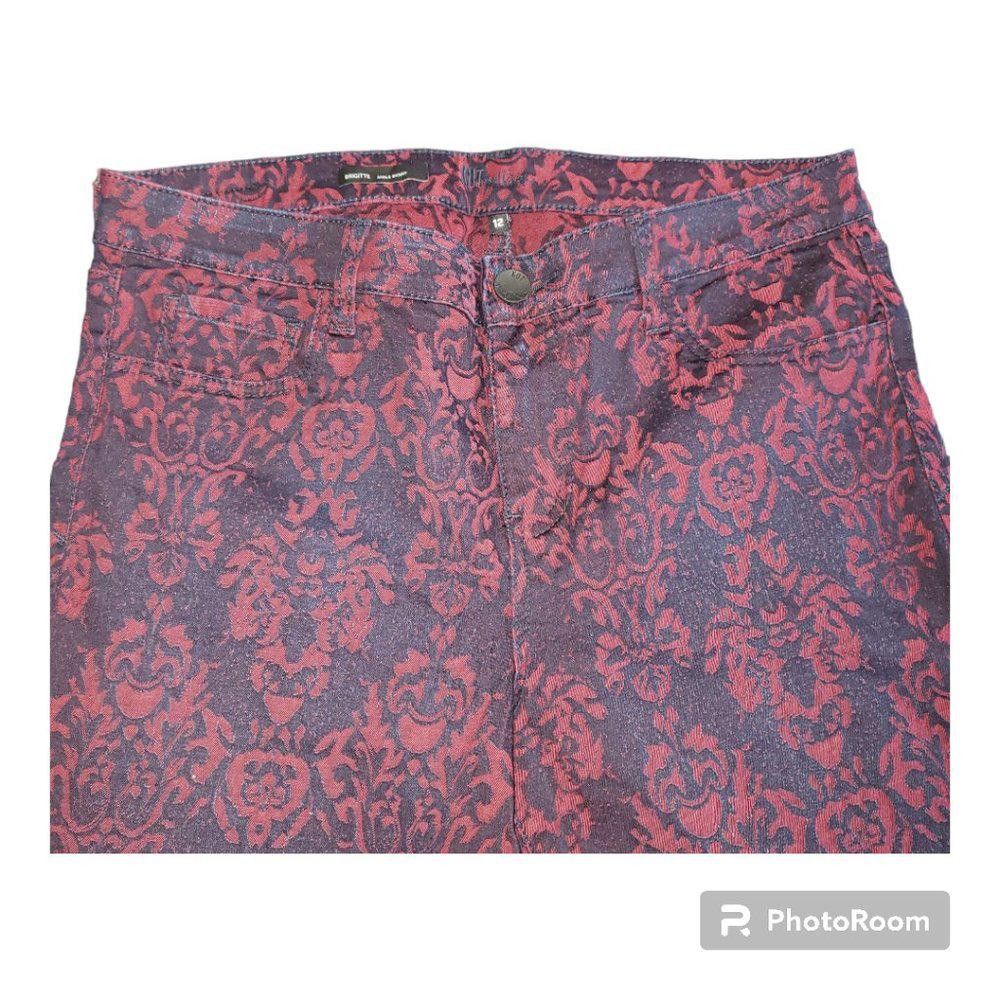 Designer CT685 Kut from the Kloth Ladies Red & black Floral Jean 12 Size 34" / US 12 / IT 48 - 3 Thumbnail