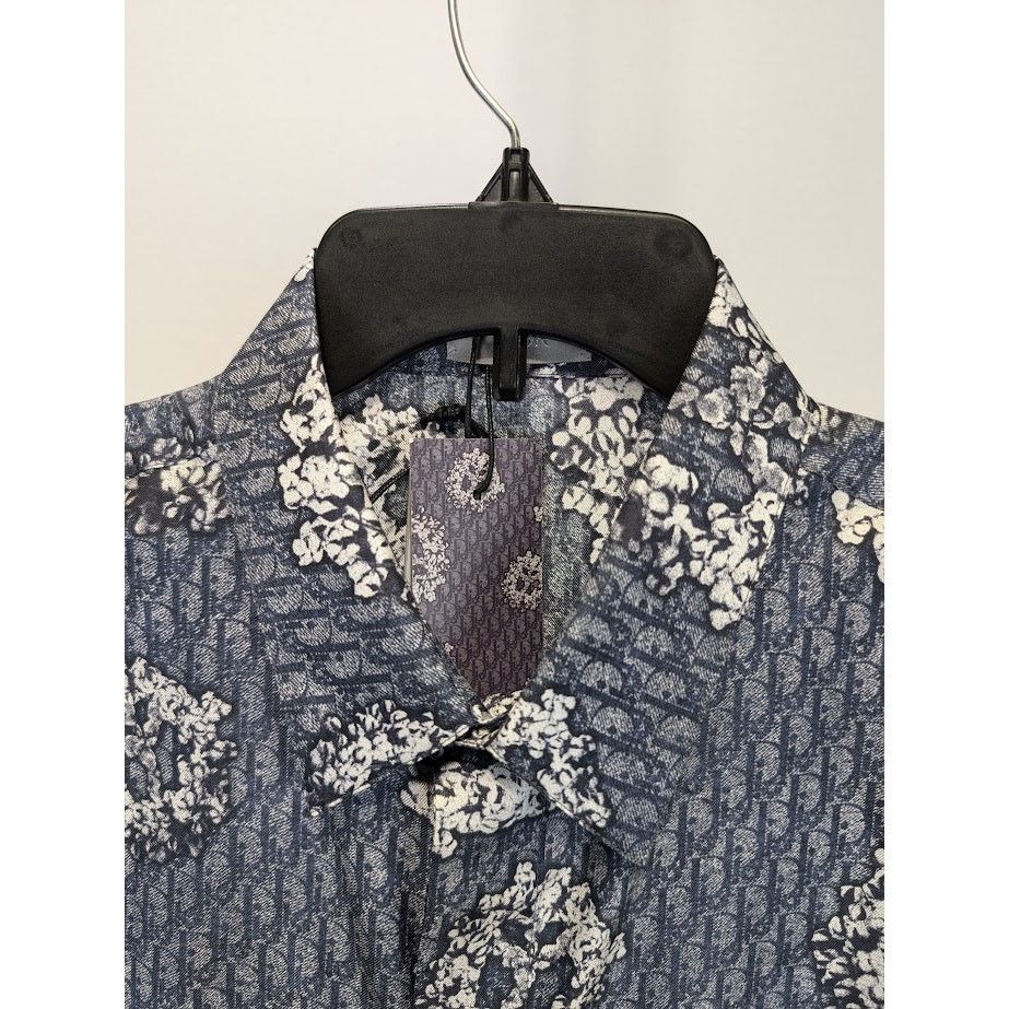 DENIM TEARS × Dior o1rshd1 M. Woven Shirt in Blue Size US M / EU 48-50 / 2 - 3 Thumbnail