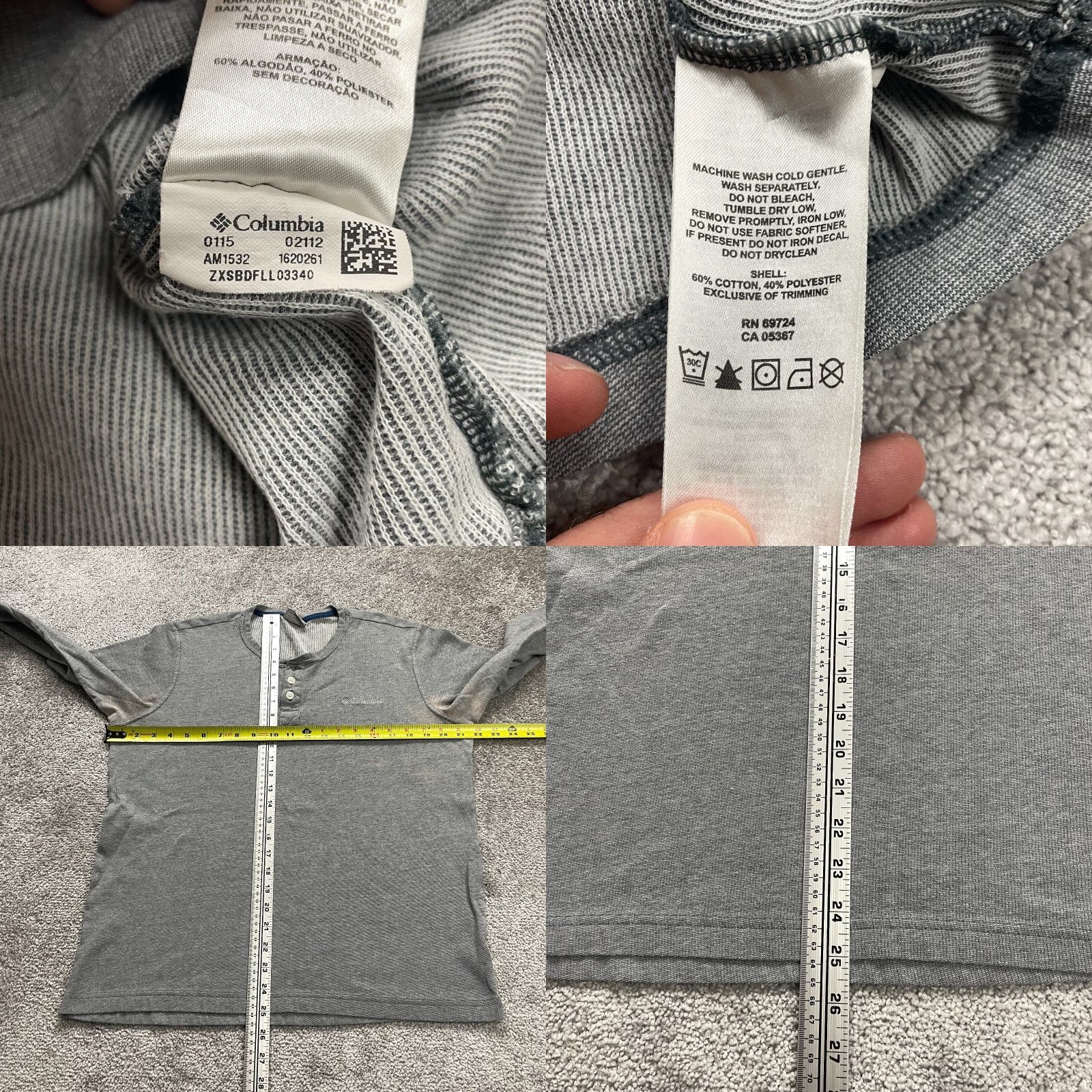 Vintage Columbia Alphine Thistle Henley Shirt Men Medium Gray Long Sleeve Casual Outdoor Size US L / EU 52-54 / 3 - 8 Thumbnail