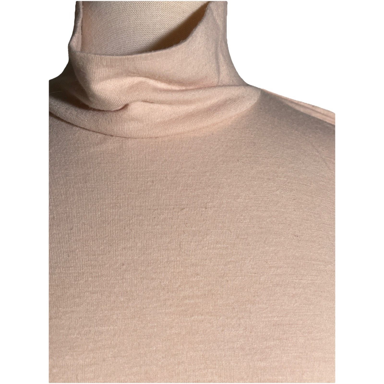 Ann Taylor Ann Taylor Loft Outlet M Peach Mock Turtleneck Short Sleeve Size M / US 6-8 / IT 42-44 - 2 Thumbnail
