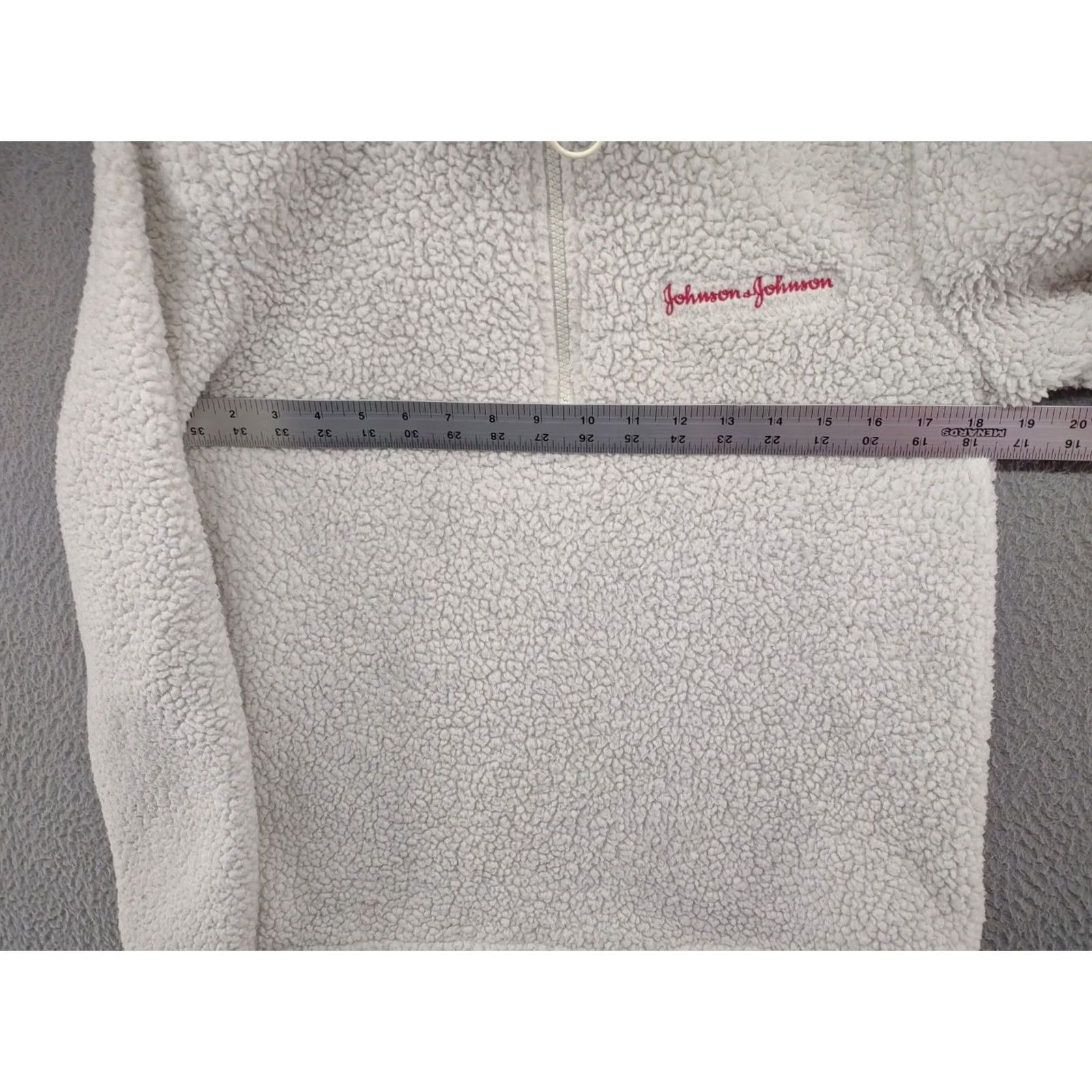 Lands' End Lands' End Johnson & Johnson 1/4 Zip Sherpa Pullover Sweater Women's S Ivory Polyester Fleece Long Sleeve Collared Pullover Casual 100% Polyester Size S / US 4 / IT 40 - 4 Thumbnail