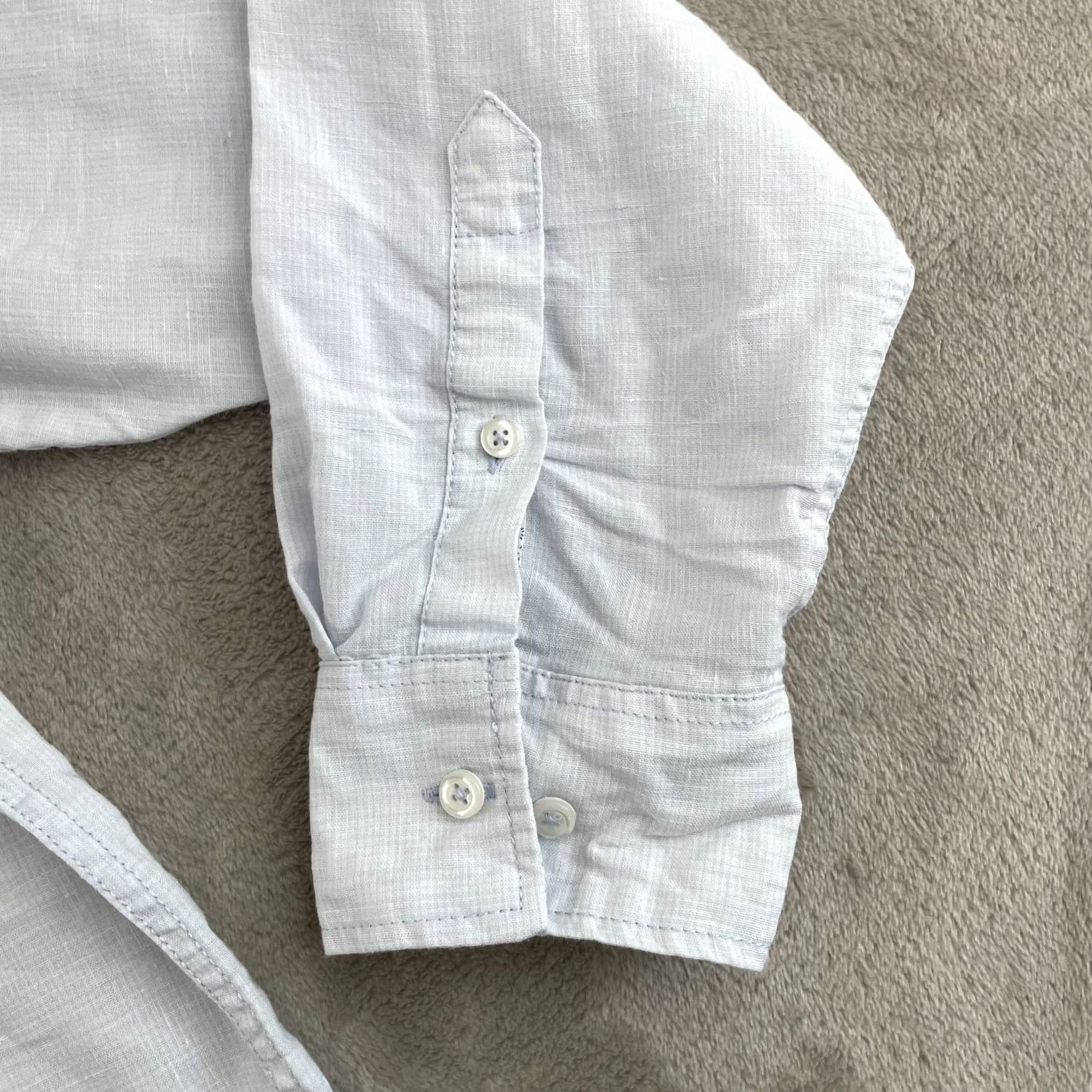 Tommy Bahama Tommy Bahama Shirt Men Large Blue Striped Linen Blend Long Sleeve Beach Button-Up Size US L / EU 52-54 / 3 - 6 Thumbnail