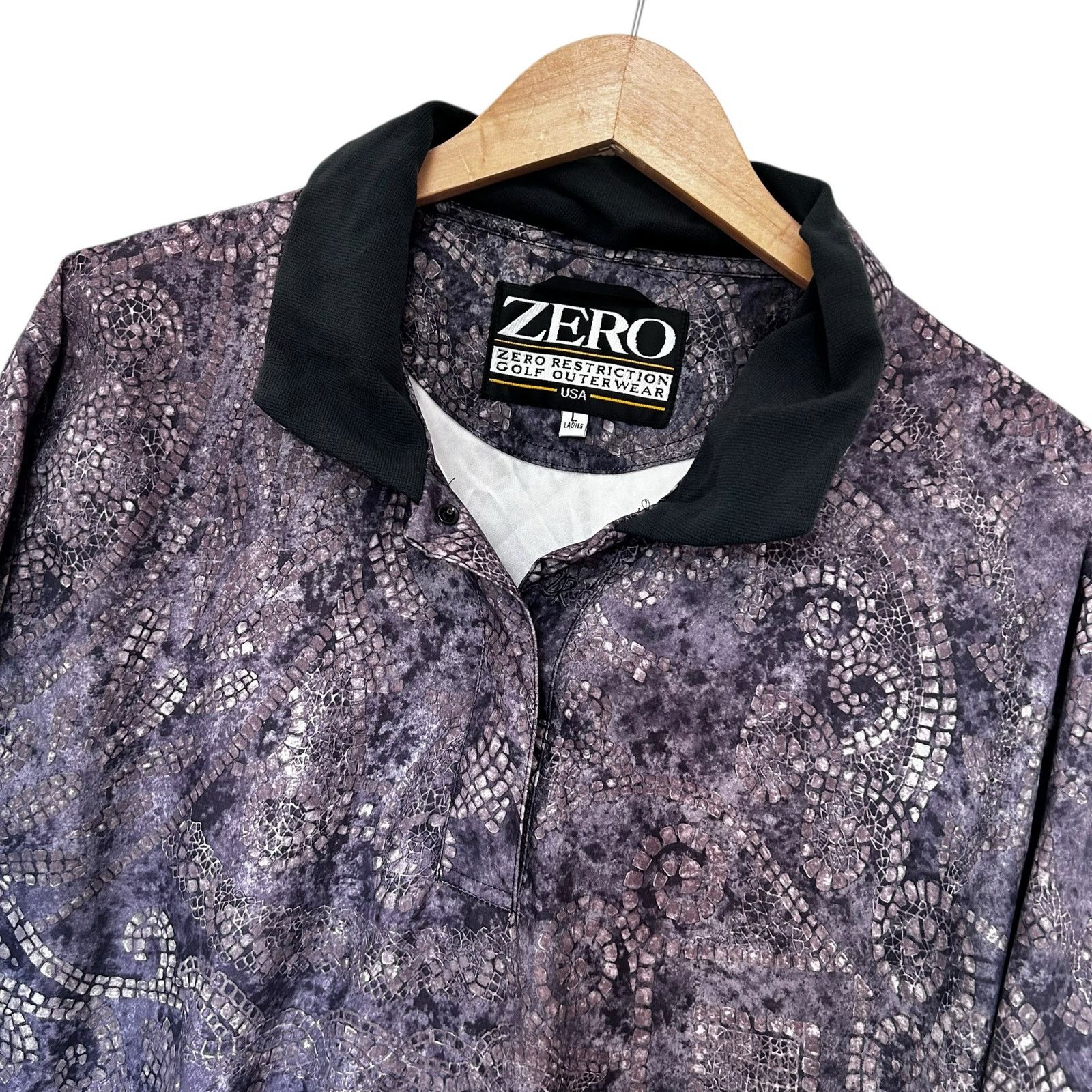 Other Zero Restriction Golf Outerwear Gray Printed Pullover Sz L Size L / US 10 / IT 46 - 1 Thumbnail