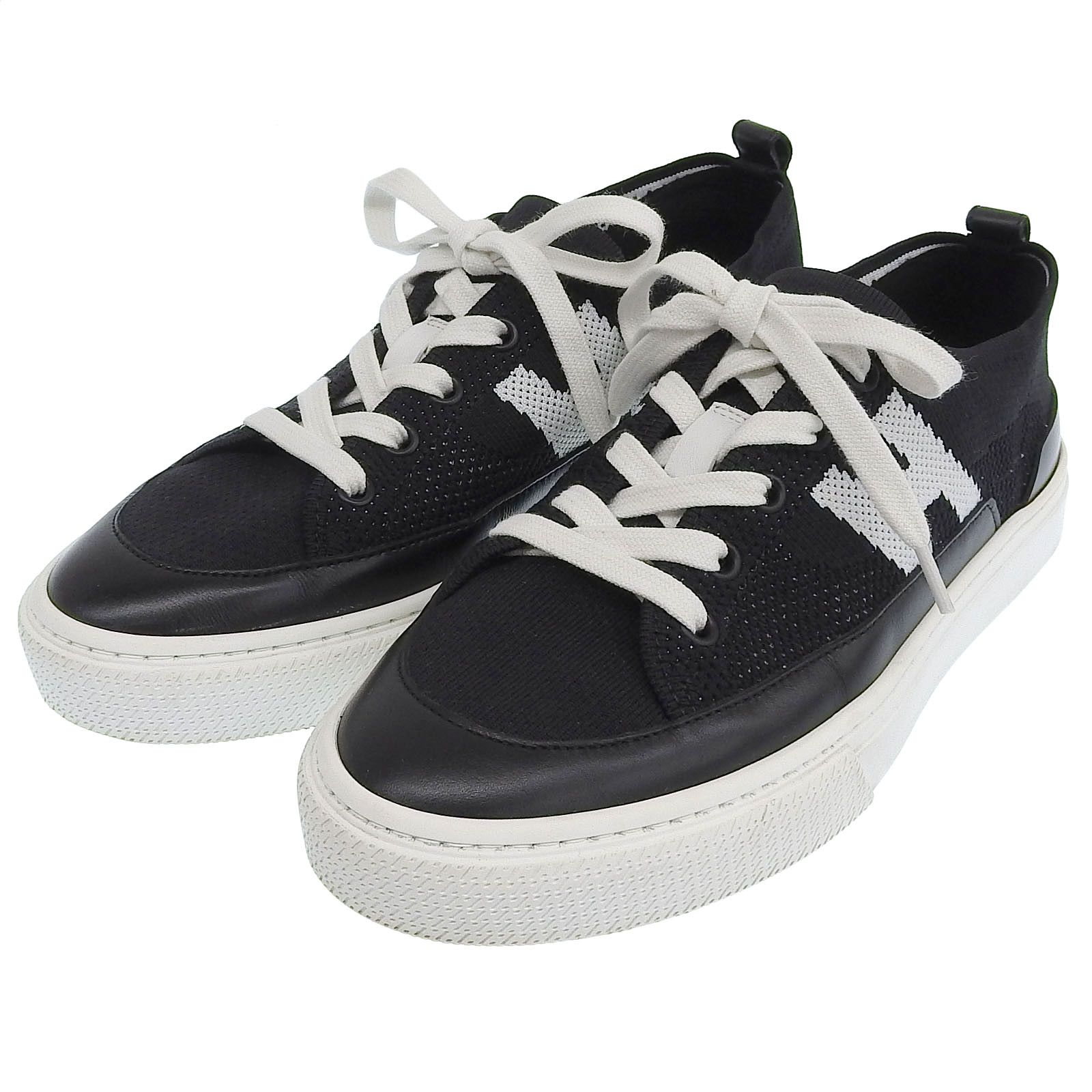 Hermes Hermes Hermes Leather Knit Sneakers Leather Shoes DUTY FREE for USA Size ONE SIZE - 1 Thumbnail