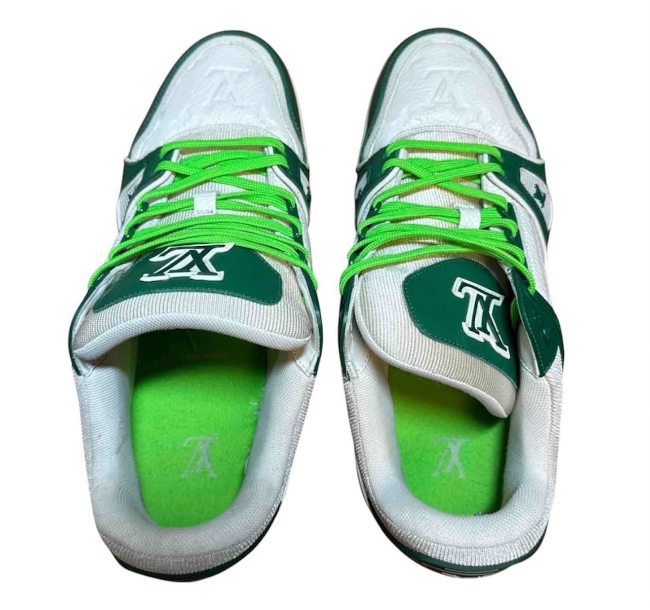Louis Vuitton Louis Vuitton 2021 Virgil Abloh LV Trainer Low Green size 8 Size US 8 / EU 41 - 4 Thumbnail