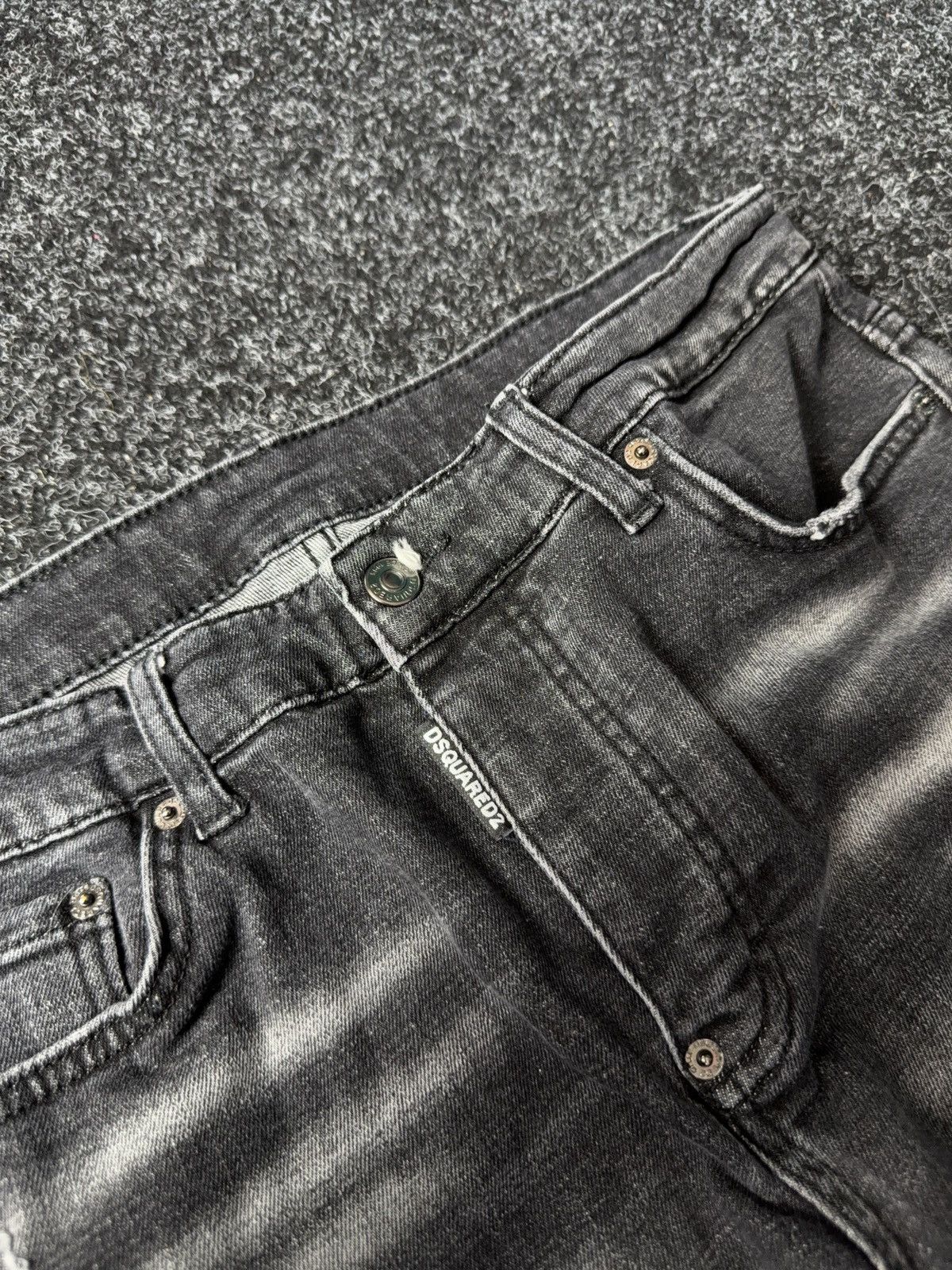 Dsquared2 Retro Dsquared2 Y2K Distressed Black Grey Jeans Size 48 Size US 32 / EU 48 - 7 Thumbnail