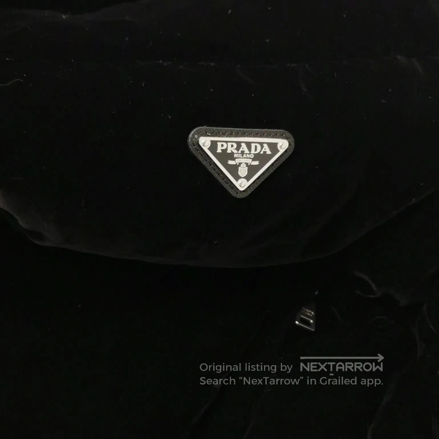 Prada Prada Black Nylon Triangle Logo Down Jacket . Size US L / EU 52-54 / 3 - 3 Thumbnail