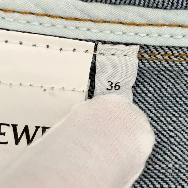 Loewe Loewe Dark blue cotton collar single row unisex denim coat Size XS / US 0-2 / IT 36-38 - 7 Thumbnail