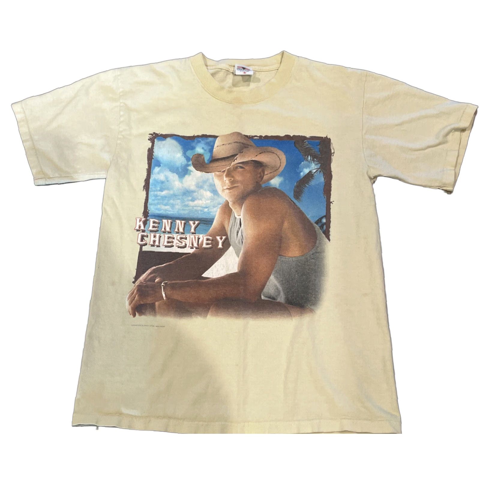 Anvil VINTAGE Kenny Chesney Concert Shirt 2004 Tour T-Shirt Men’s Small Yellow Crew Neck Short Sleeve 100% Cotton Graphic Print Music NS Size US S / EU 44-46 / 1 - 1 Thumbnail