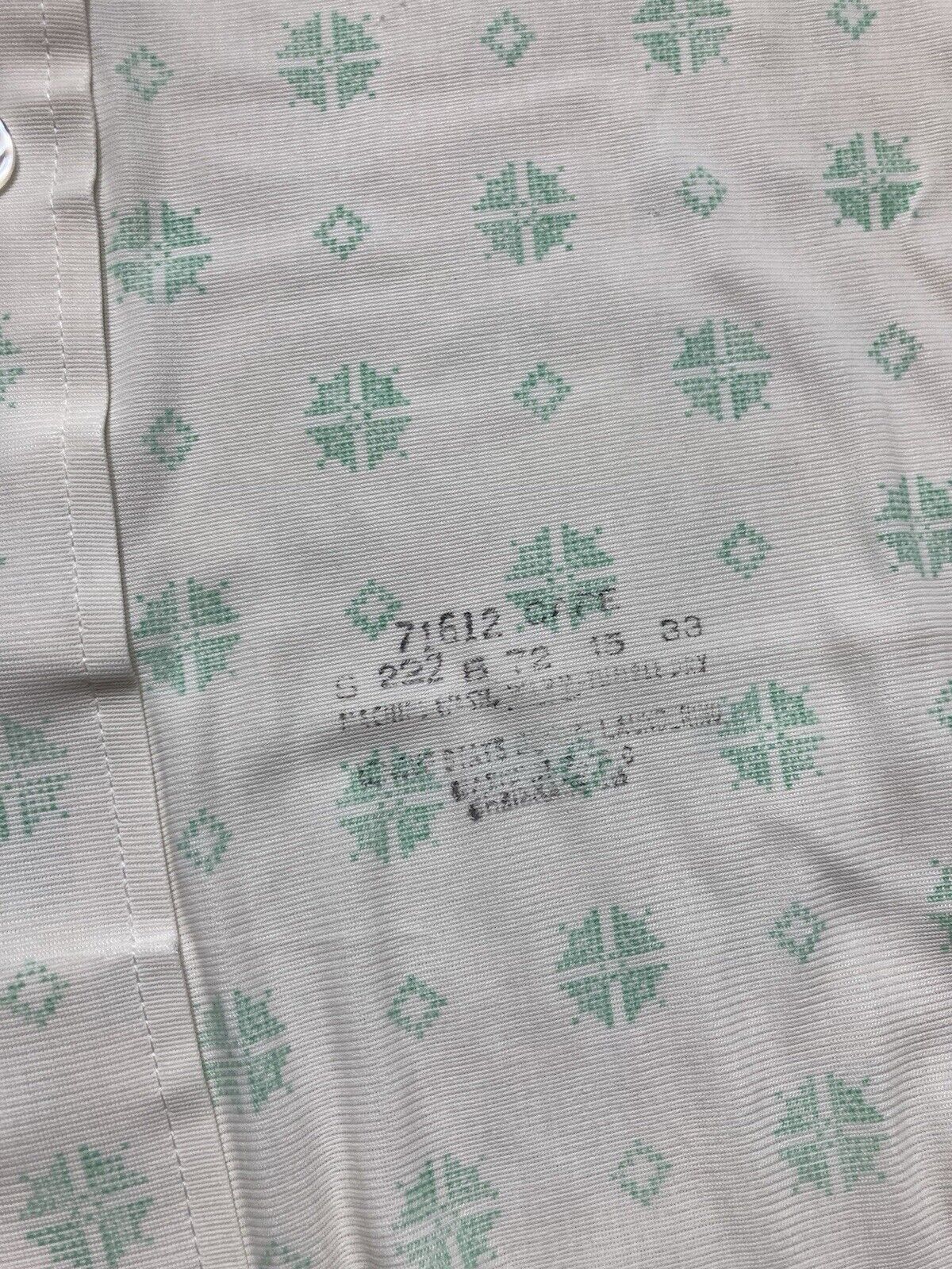 Sears × Vintage 70s button shirt lightweight poly blend geometric diamonds M Size US M / EU 48-50 / 2 - 4 Thumbnail