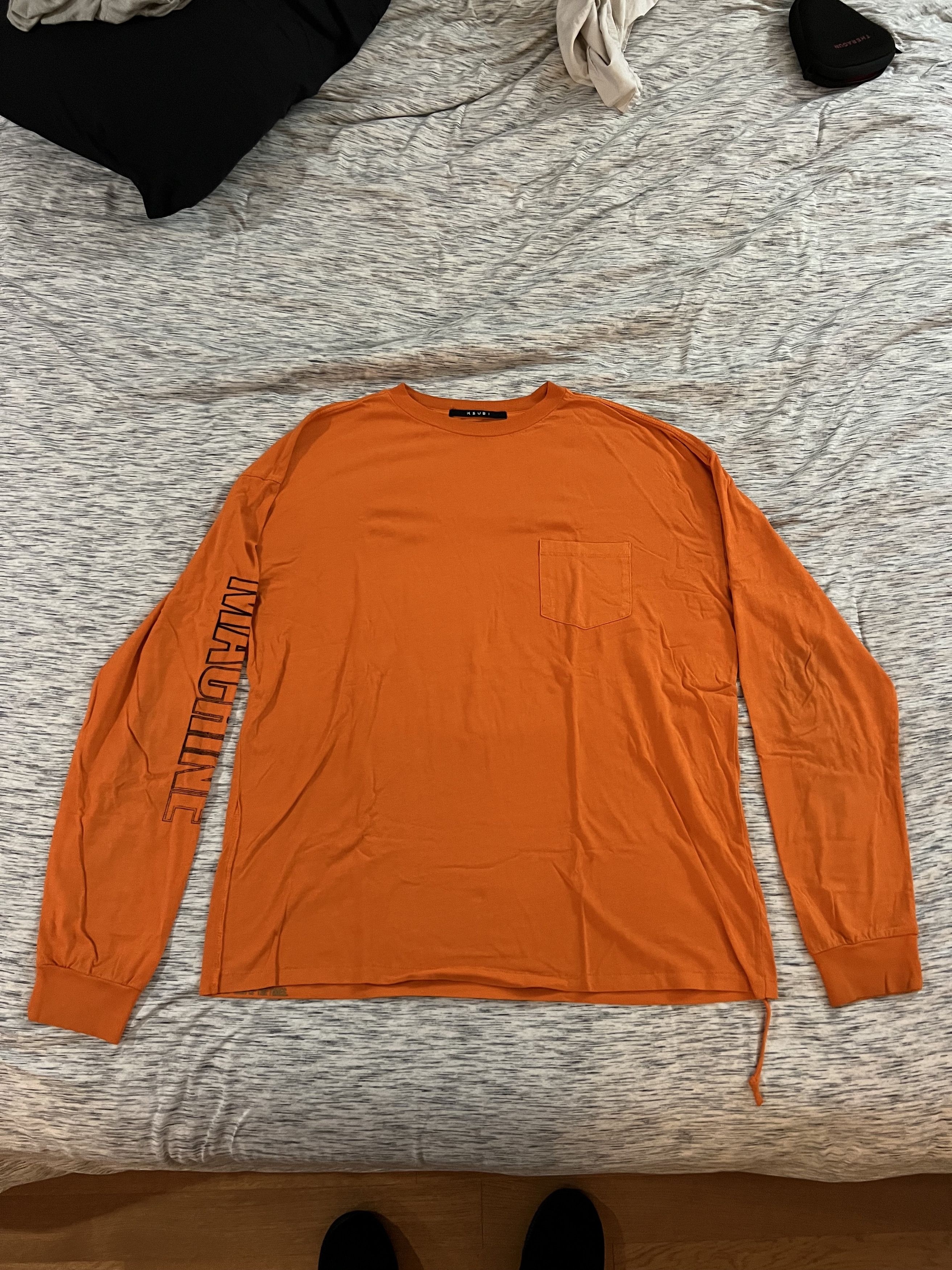 Ksubi Ksubi Orange Machine Hazard Long Sleeve T-Shirt Size US L / EU 52-54 / 3 - 1 Thumbnail