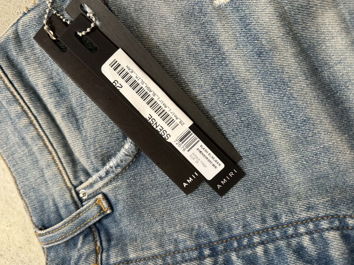 Amiri Amiri Blue slash slim jeans BRAND NEW W TAGS from ssense Size US 29 - 6 Thumbnail