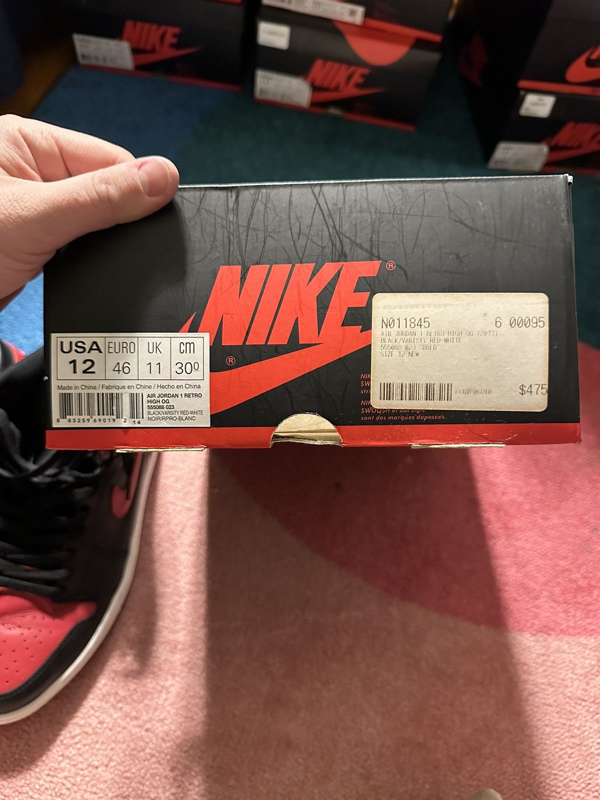 Jordan Brand Jordan 1 Retro Bred (2013) Size US 12 / EU 45 - 11 Thumbnail