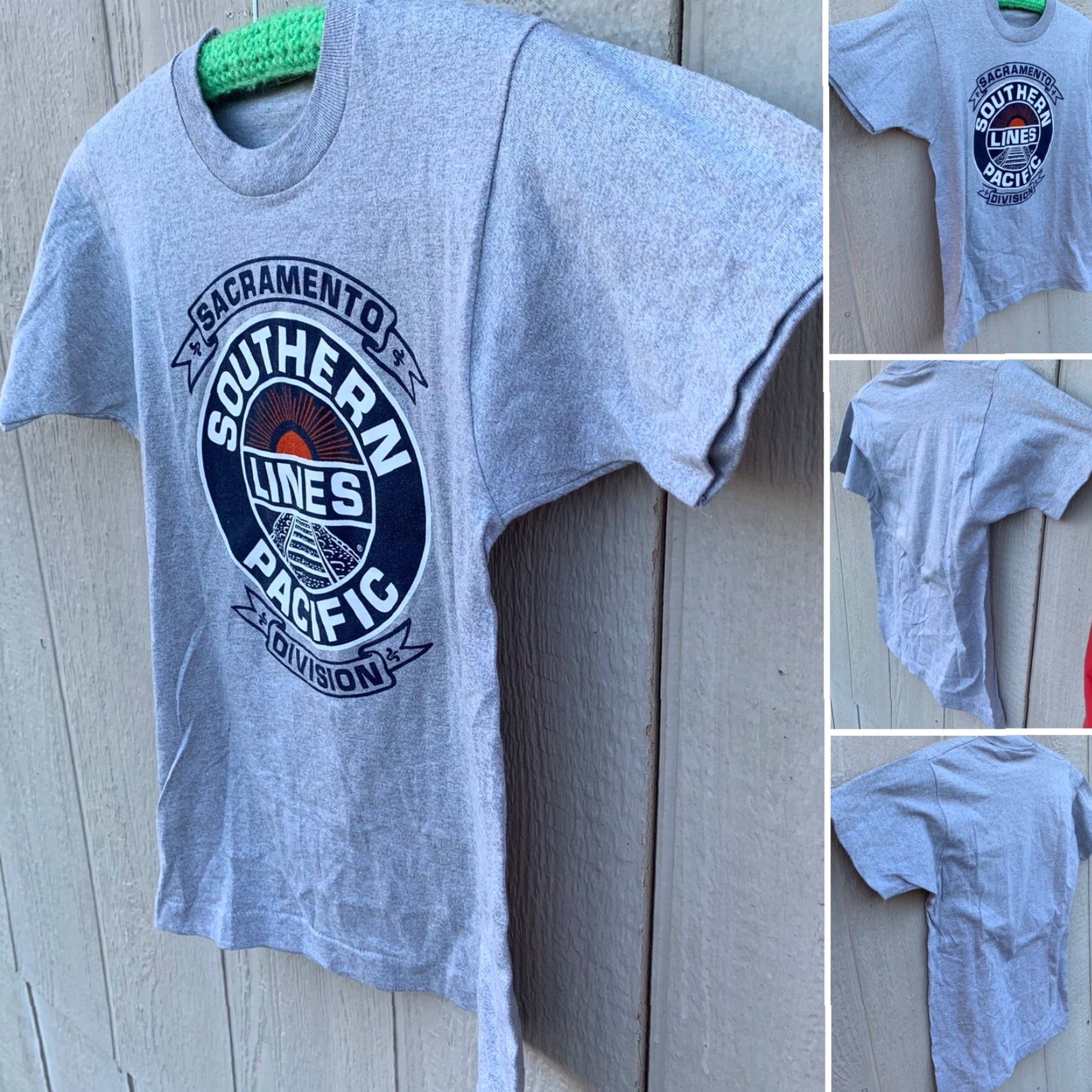 Vintage VINTAGE Southern Pacific Lines Sacramento Division t shirt single stitch Size S (Unisex) Gray Screen Stars 1980s Graphic Tee Men/Women? Size US S / EU 44-46 / 1 - 3 Thumbnail