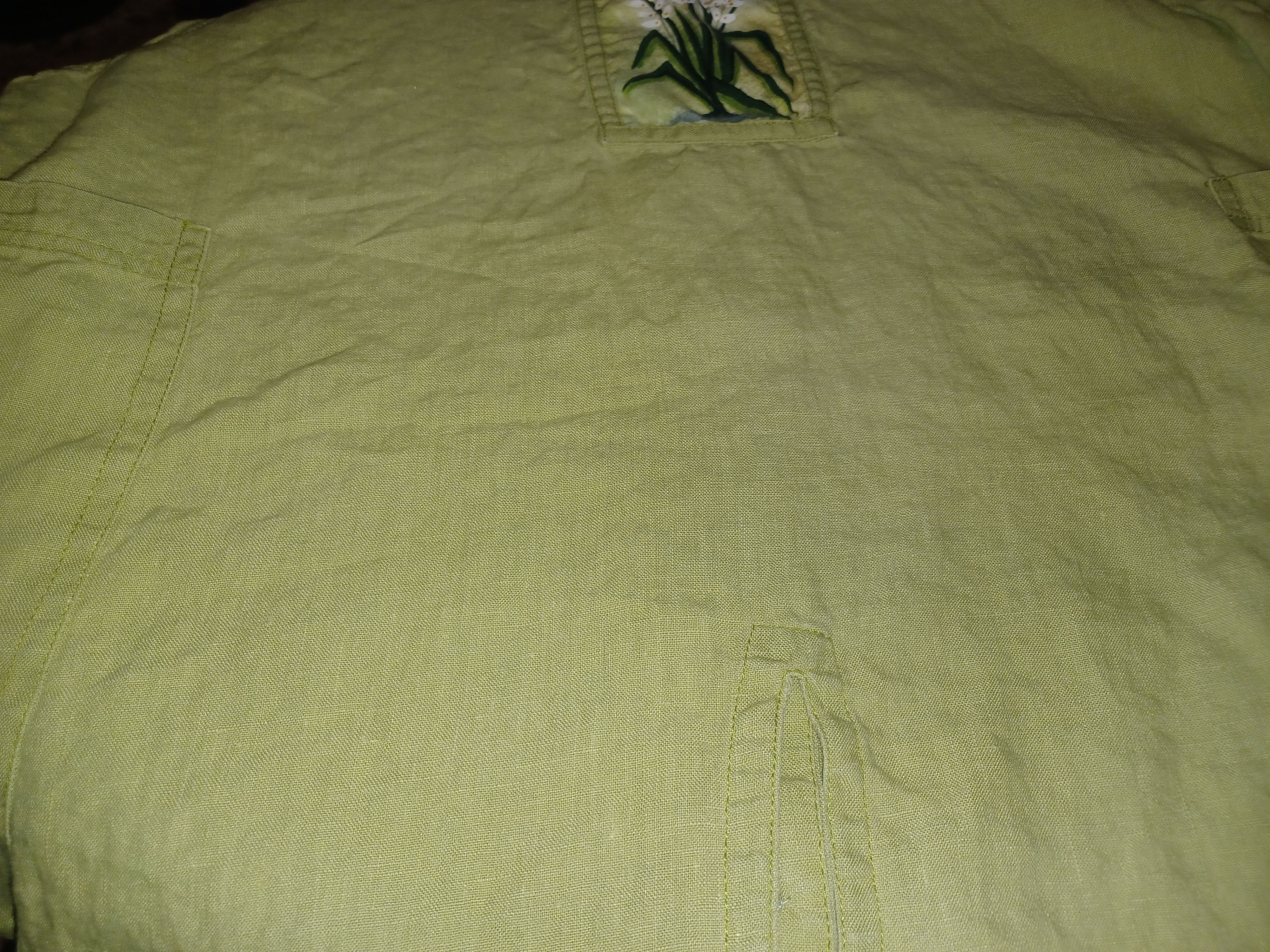 Other LA Blend 100% Linen Women's Top Small Green Size S / US 4 / IT 40 - 7 Thumbnail