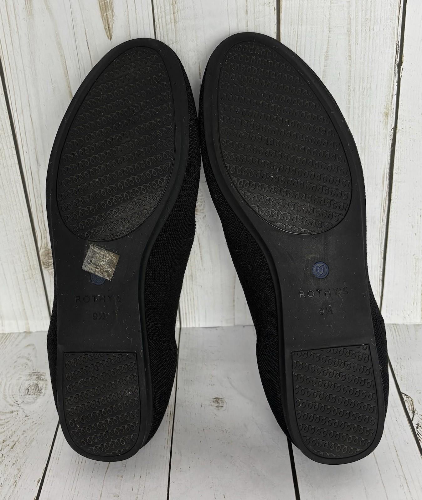 Rothy's Classic Black Round Toe Driving Loafers Flats