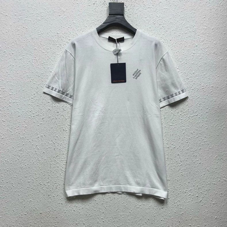 Louis Vuitton Louis Vuitton White Embroidered Logo Short Sleeve-yf Size US M / EU 48-50 / 2 - 1 Thumbnail