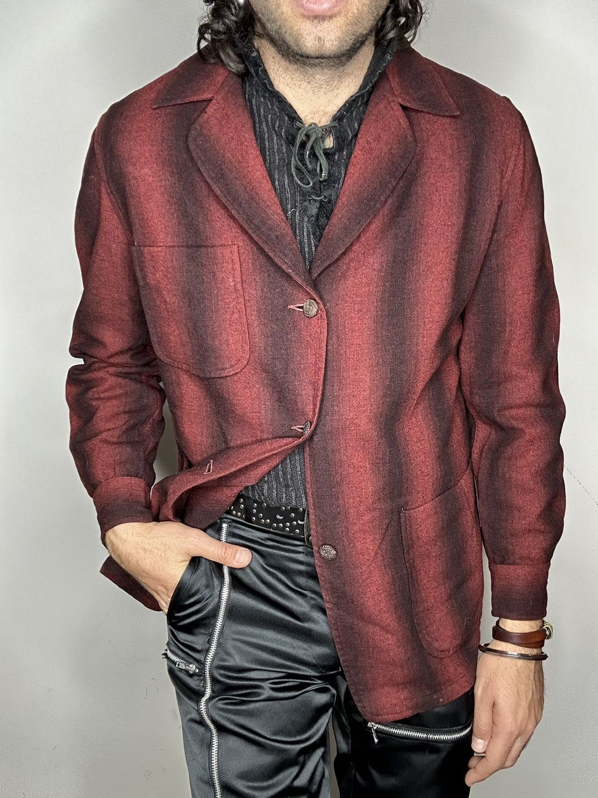 Pendleton Pendleton Country Red Blazer Shirt Size 38R - 4 Thumbnail
