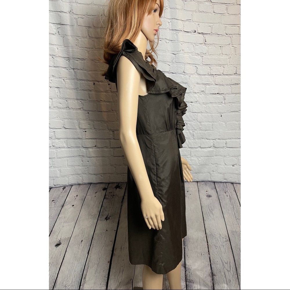 J.Crew New J. Crew Ruffled Edelyn Lawn Brown Dress Size 2 Size XS / US 0-2 / IT 36-38 - 3 Thumbnail