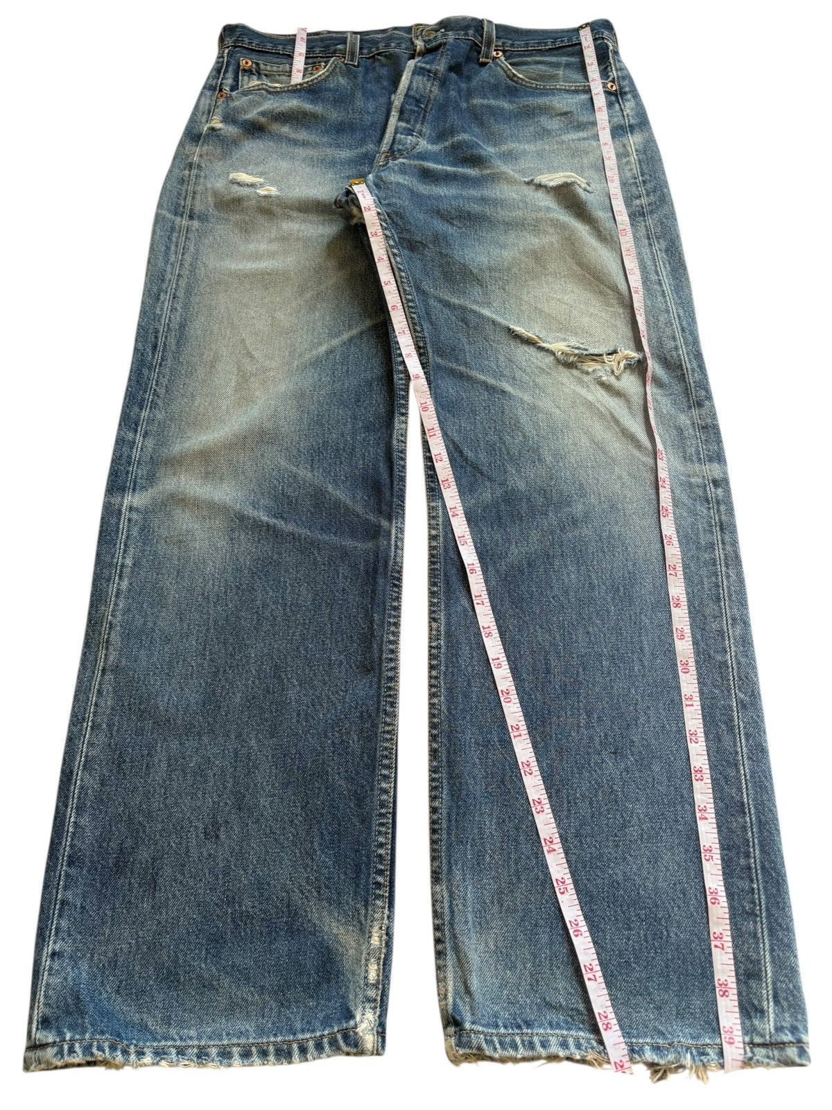 Levi's Vintage 90s Levis 501 Mud Wash Distressed Loose Baggy Jeans Size US 38 / EU 54 - 14 Thumbnail