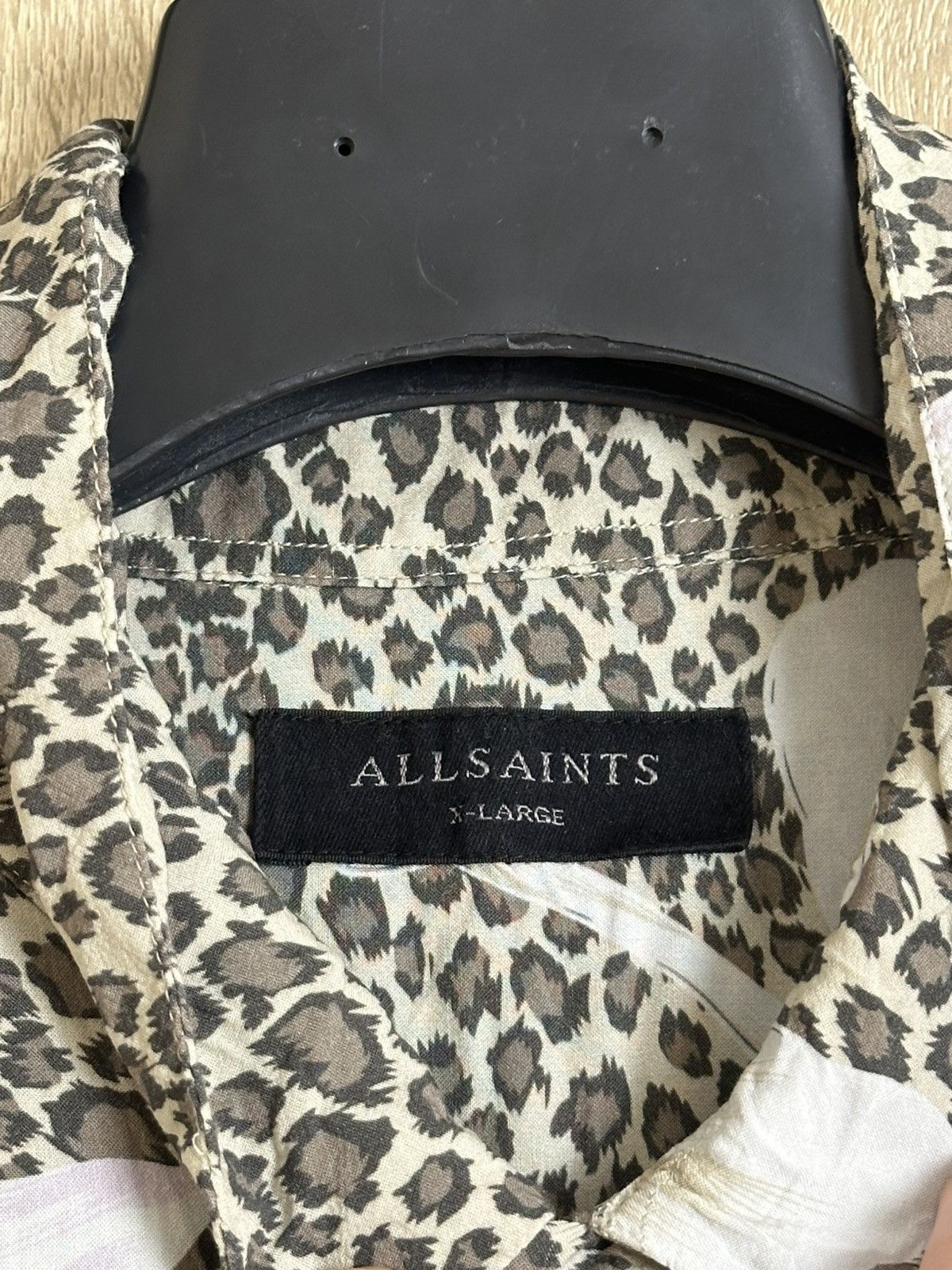 Allsaints 🔥 Allsaints Button Up SS Floral Leopard Print Kuhi Shirt XL Size US XL / EU 56 / 4 - 3 Thumbnail
