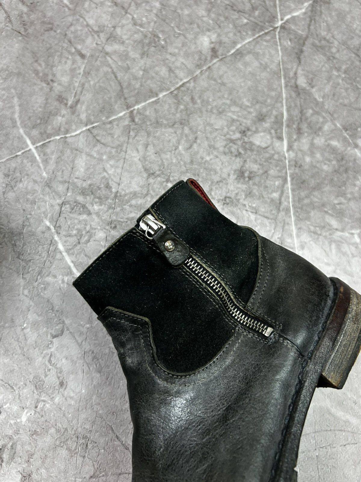 MoMA Women's Moma Biker Chelsea Leather Ankle Boots Dual Zip Size US 9 / IT 39 - 7 Thumbnail